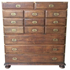 Antique 19th Century Anglo-Indian Campaign Chest