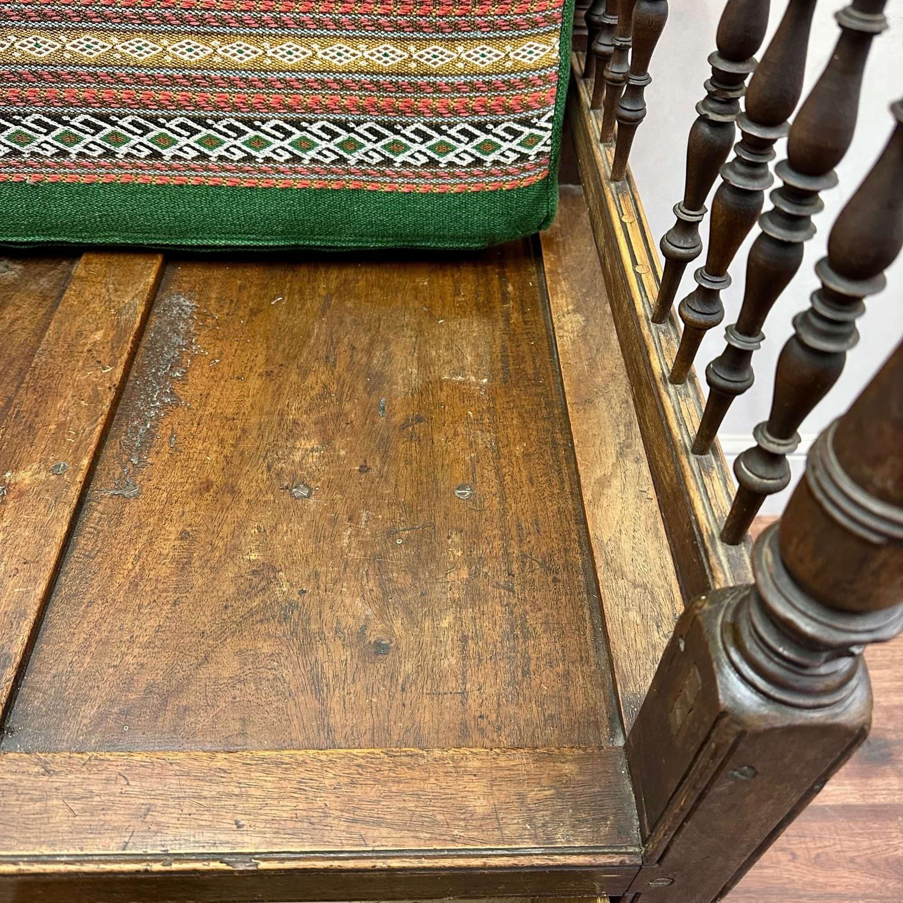 19th Century Anglo Indian Campaign Settle Bench  For Sale 7