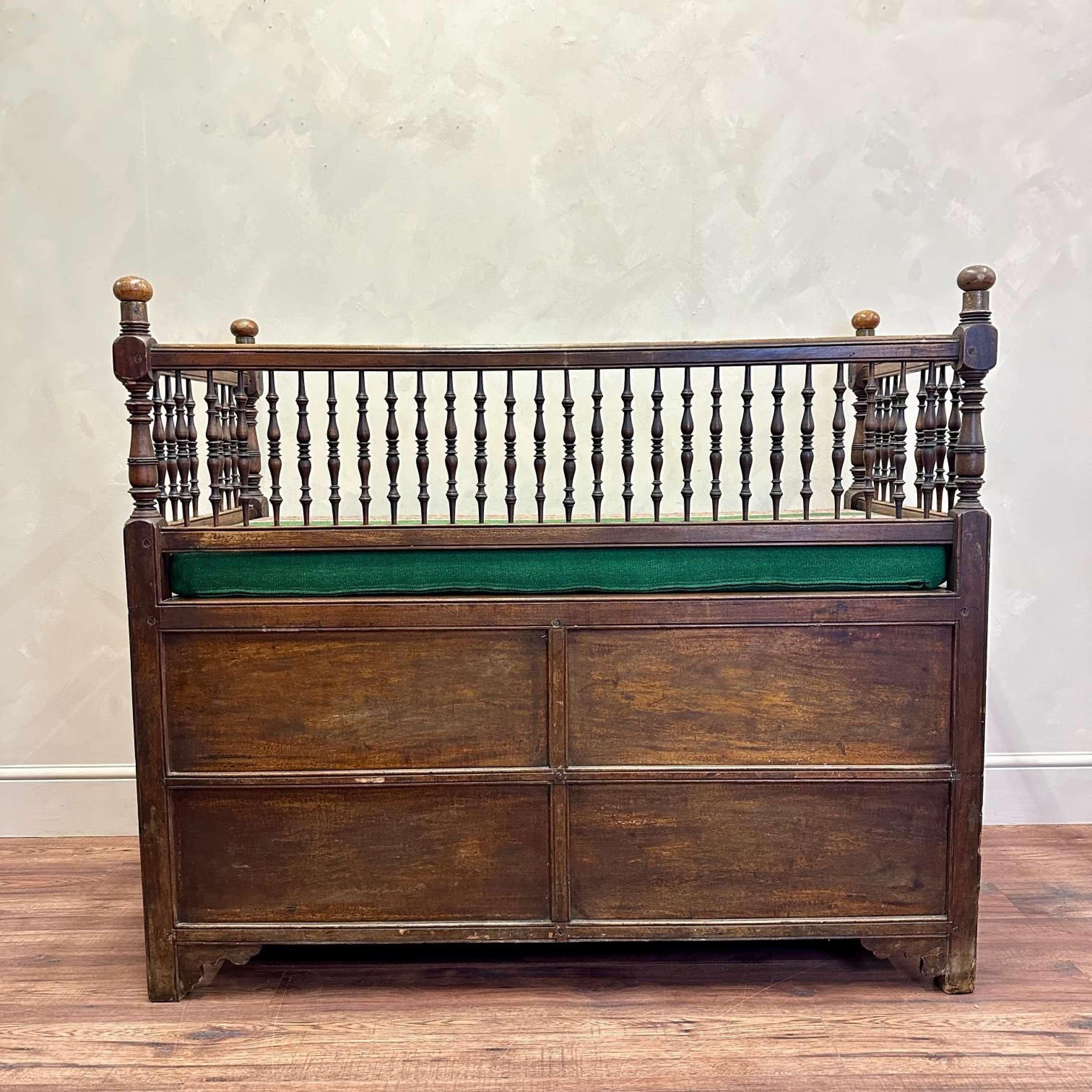 19th Century Anglo Indian Campaign Settle Bench  For Sale 10