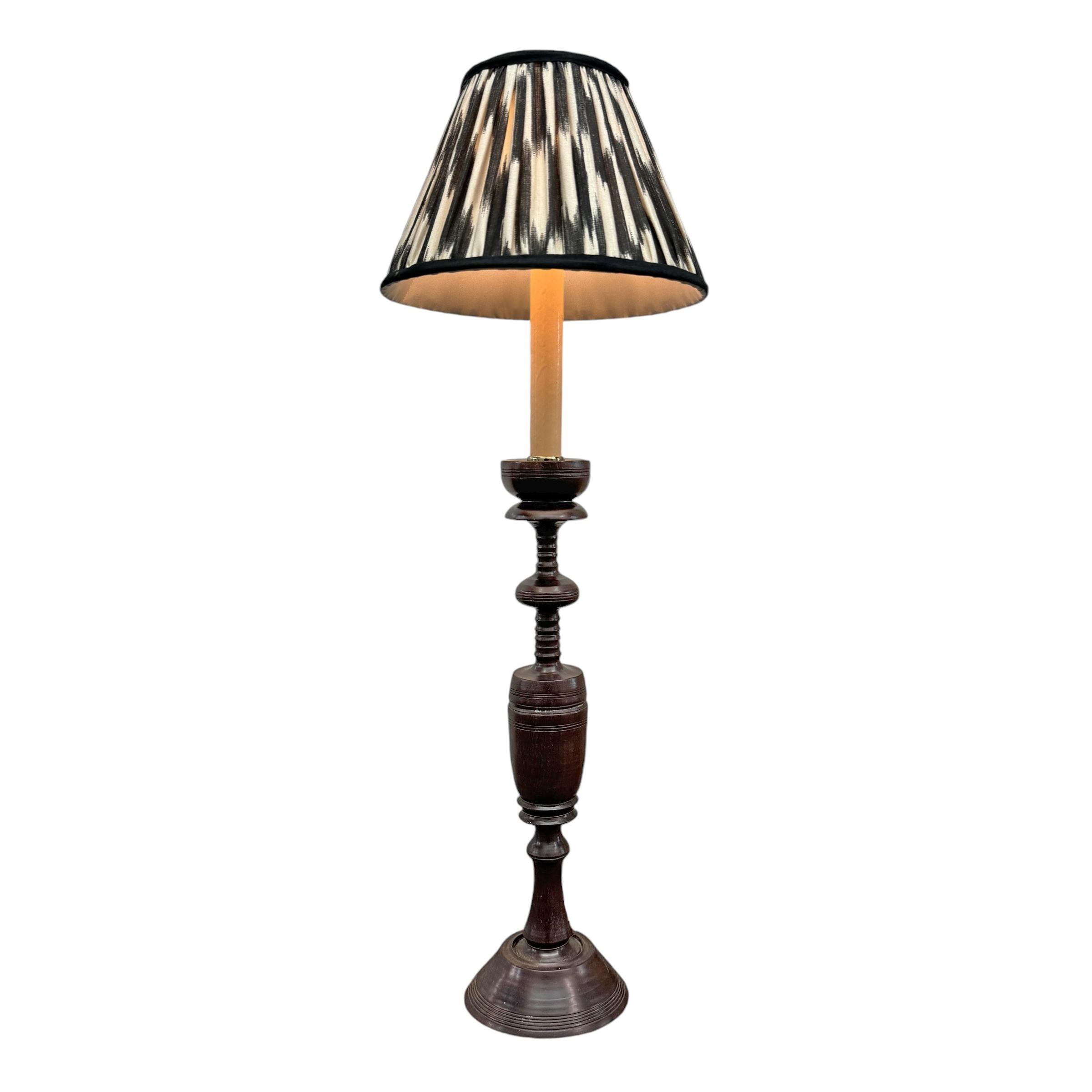 19th Century Anglo-Indian Candlestick Lamps In Good Condition In Chicago, IL