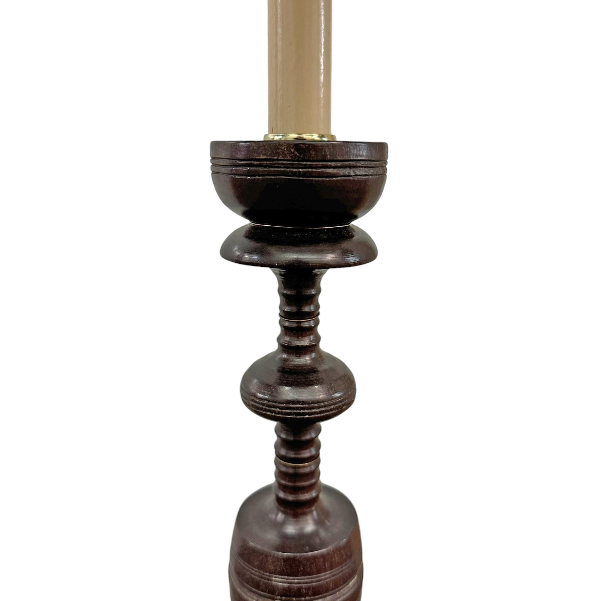 19th Century Anglo-Indian Candlestick Lamps 1