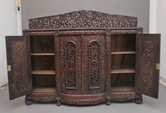 19th Century Anglo-Indian carved cabinet