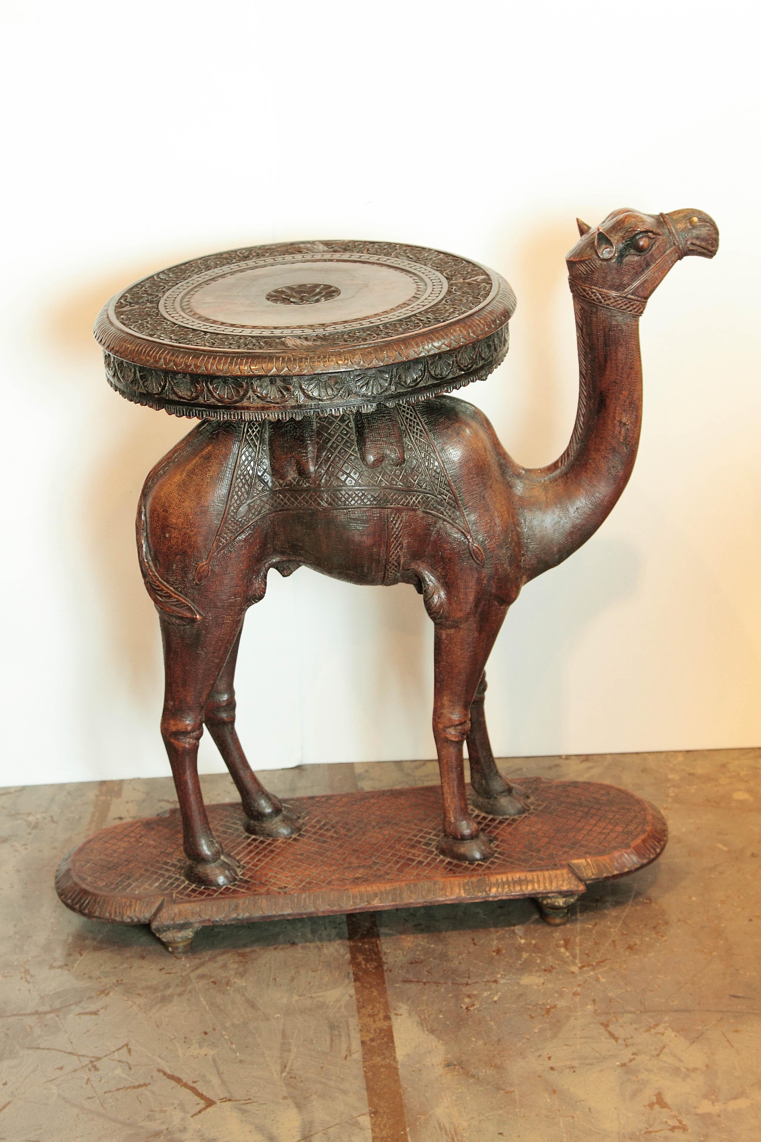 19th Century Anglo-Indian Carved Camel Table 5