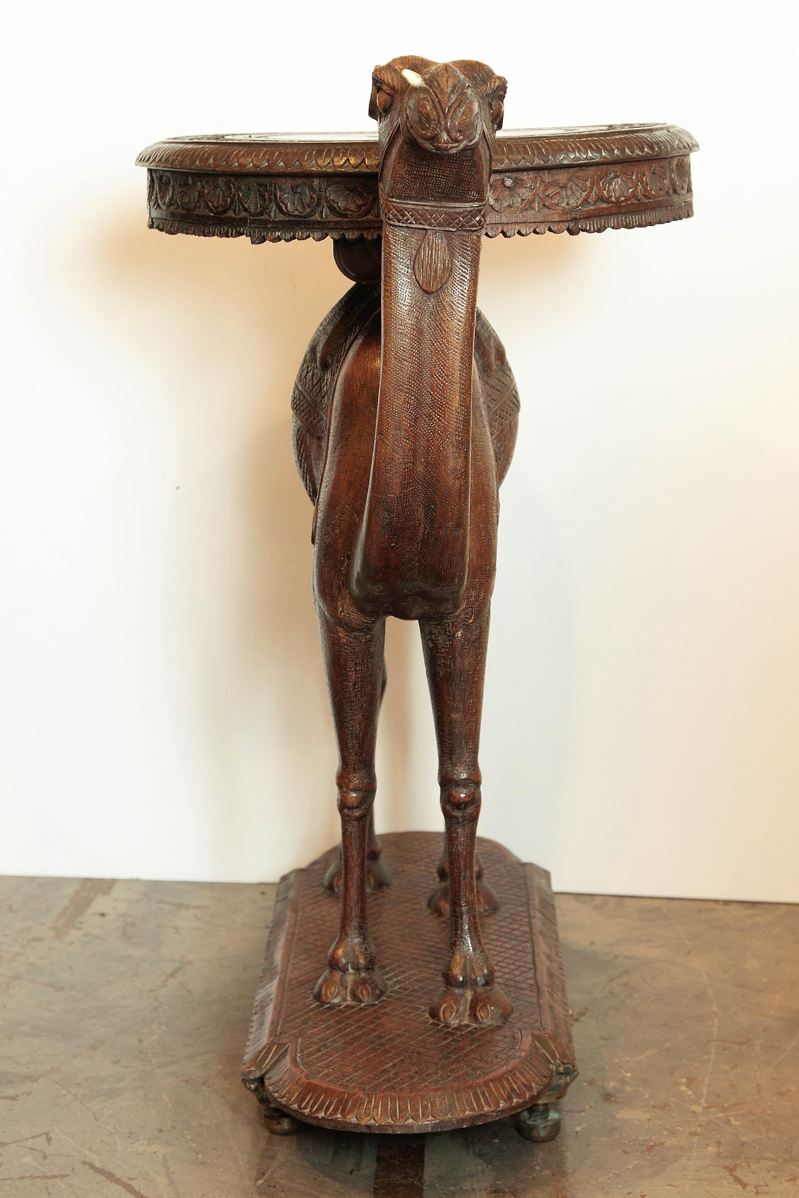 19th Century Anglo-Indian Carved Camel Table 2