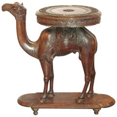 19th Century Anglo-Indian Carved Camel Table