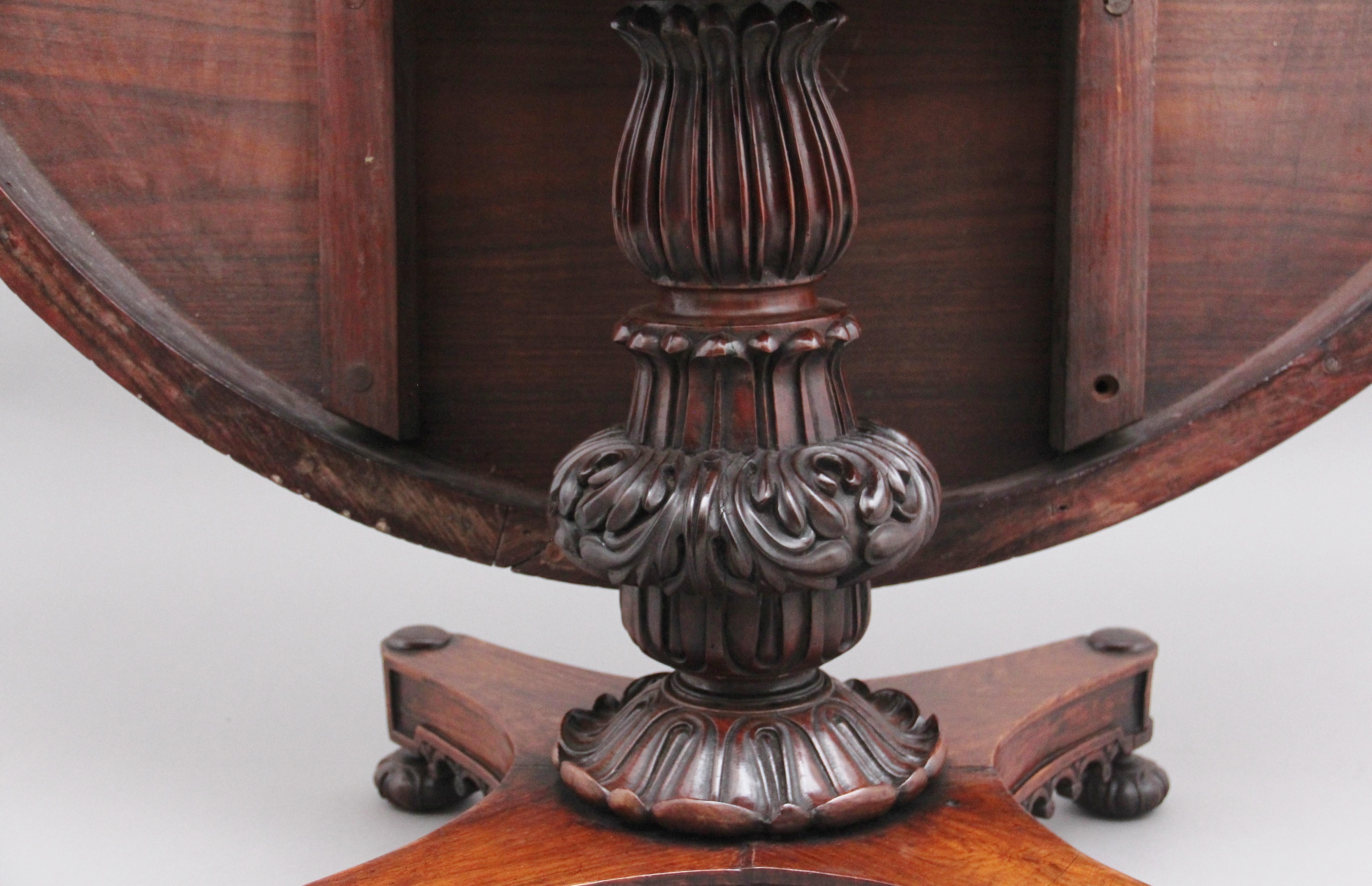 19th Century Anglo Indian Carved Centre Table 2