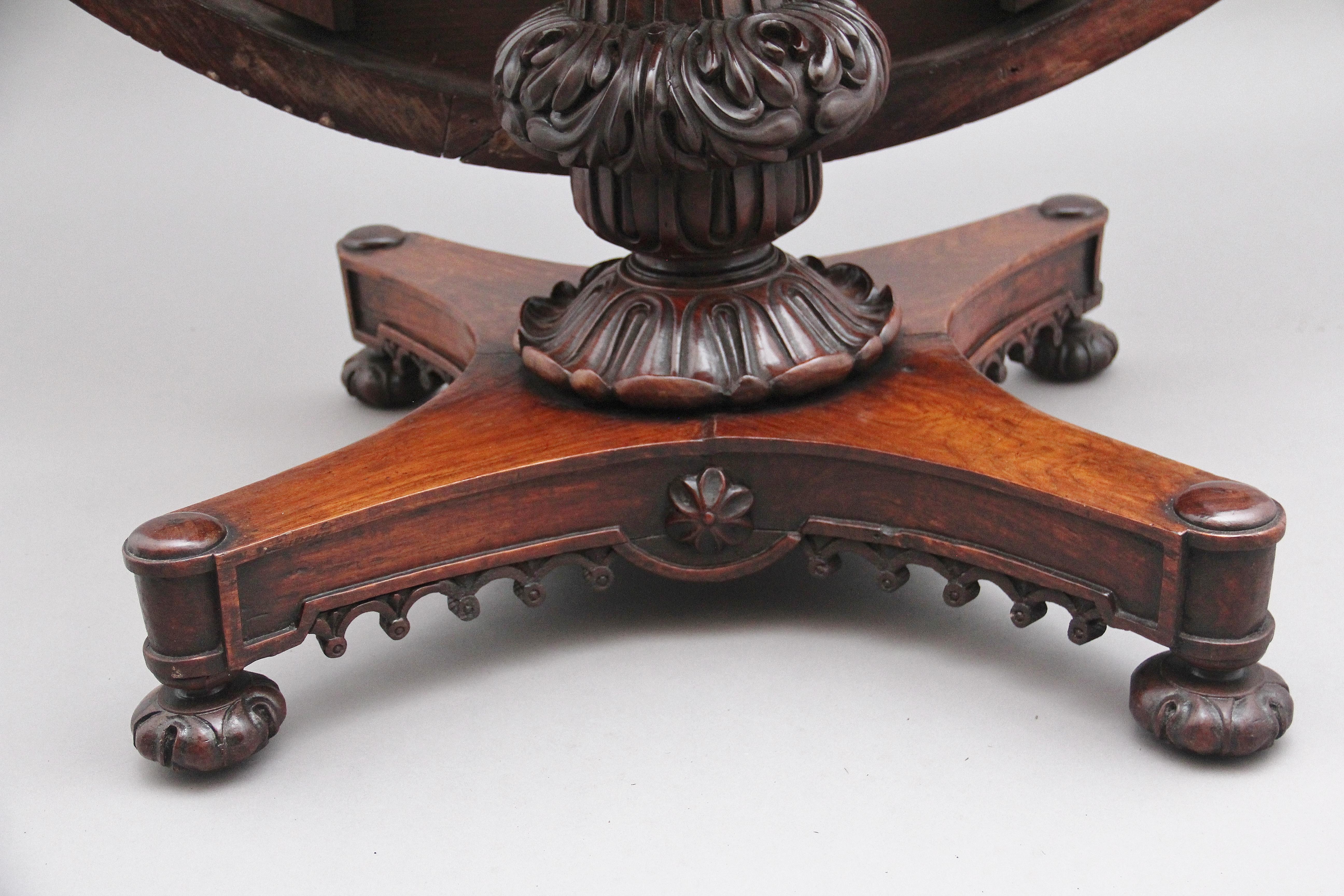 19th Century Anglo Indian Carved Centre Table 3