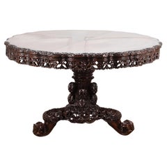 19th Century Anglo Indian Carved Centre Table