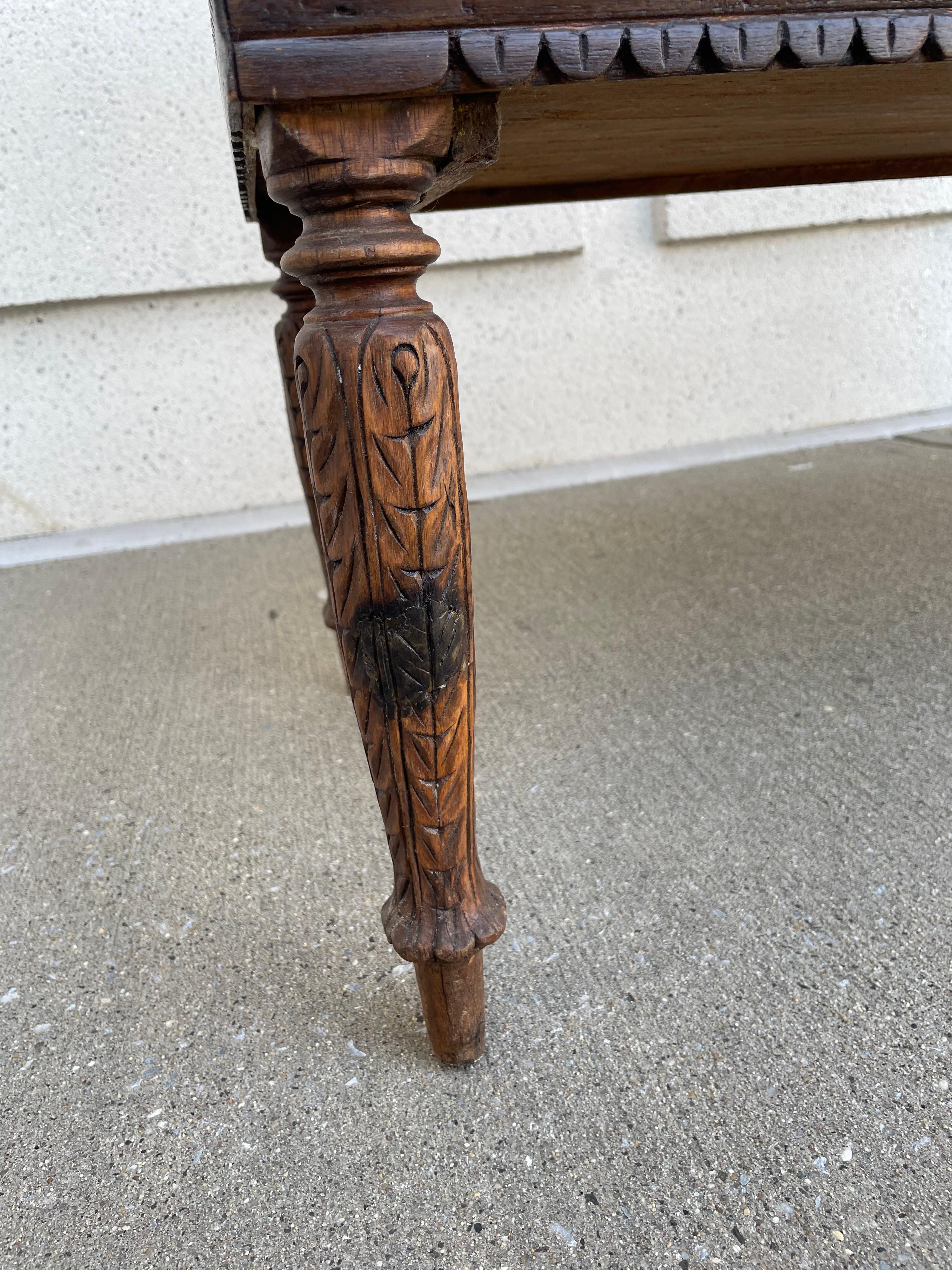 19th Century Anglo Indian Carved Hard Wood Three Tiered Shelf For Sale 5