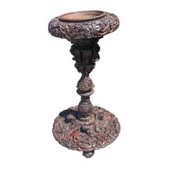 19th Century Anglo Indian Carved Rosewood Jardinière