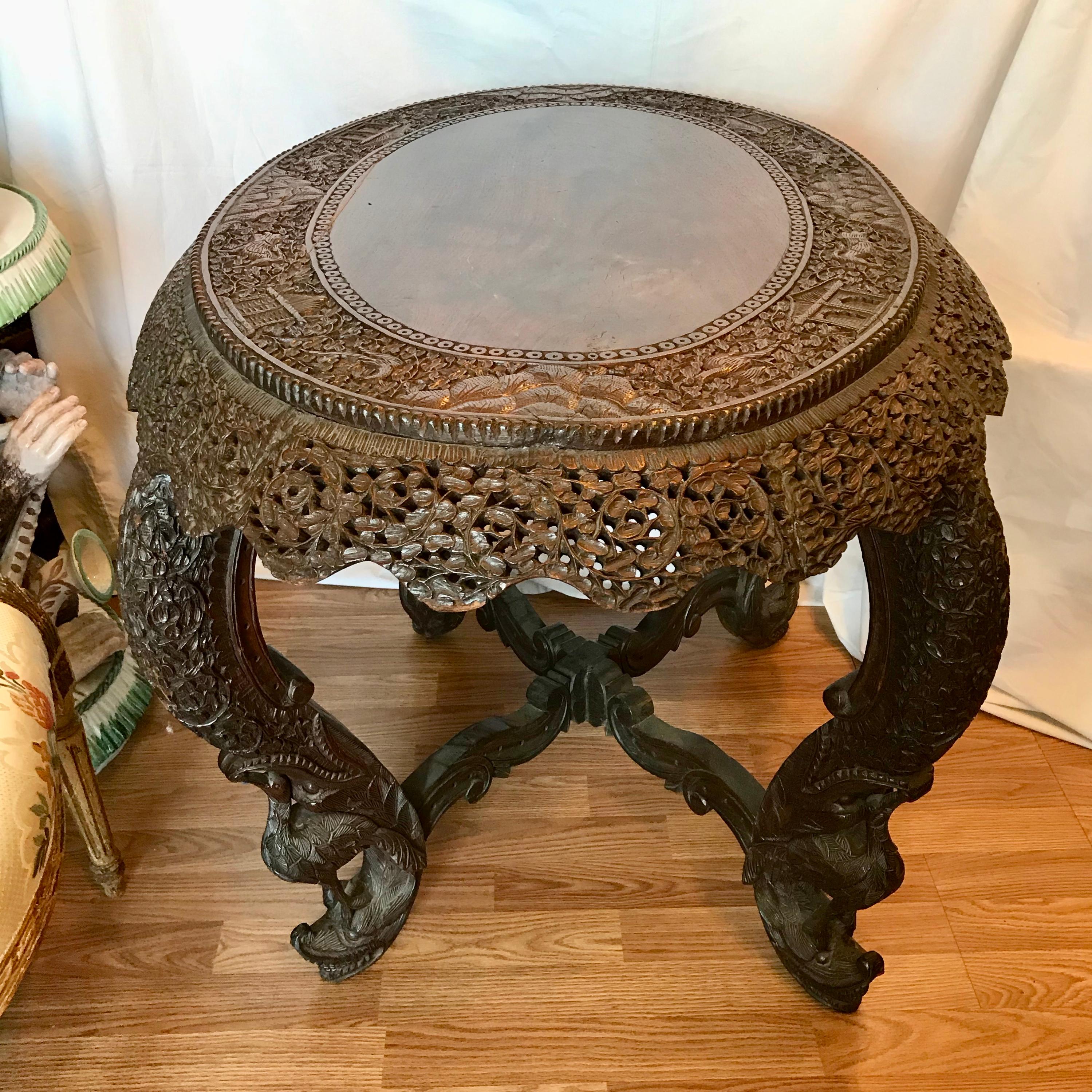 Anglo-Indian 19th Century Anglo, Indian Center Table