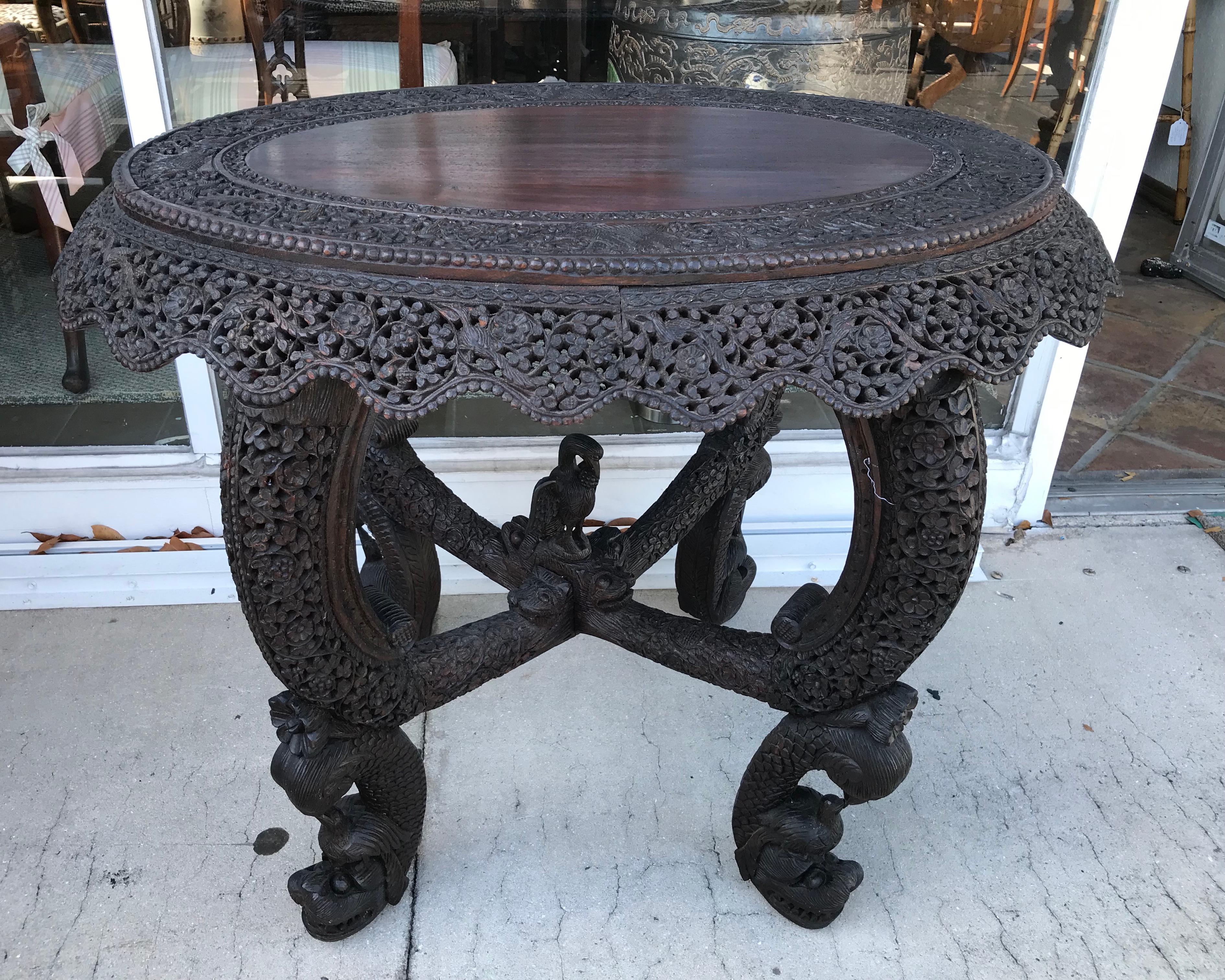 19th Century Anglo - Indian Center Table In Good Condition In West Palm Beach, FL