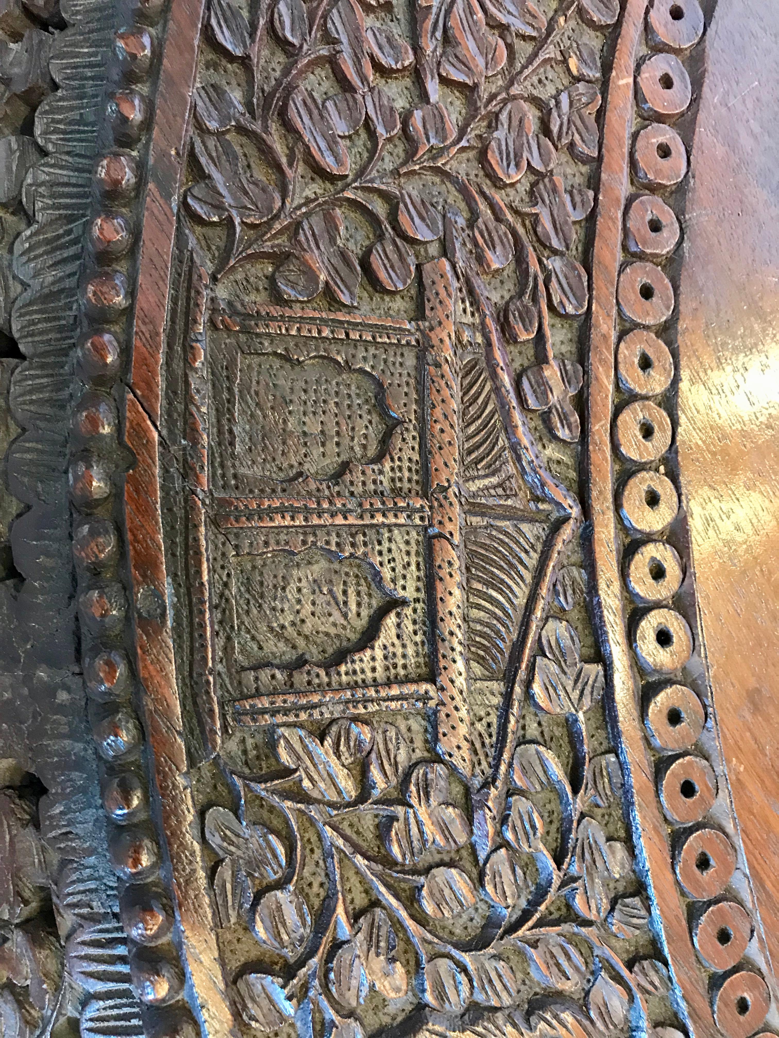 Hardwood 19th Century Anglo, Indian Center Table