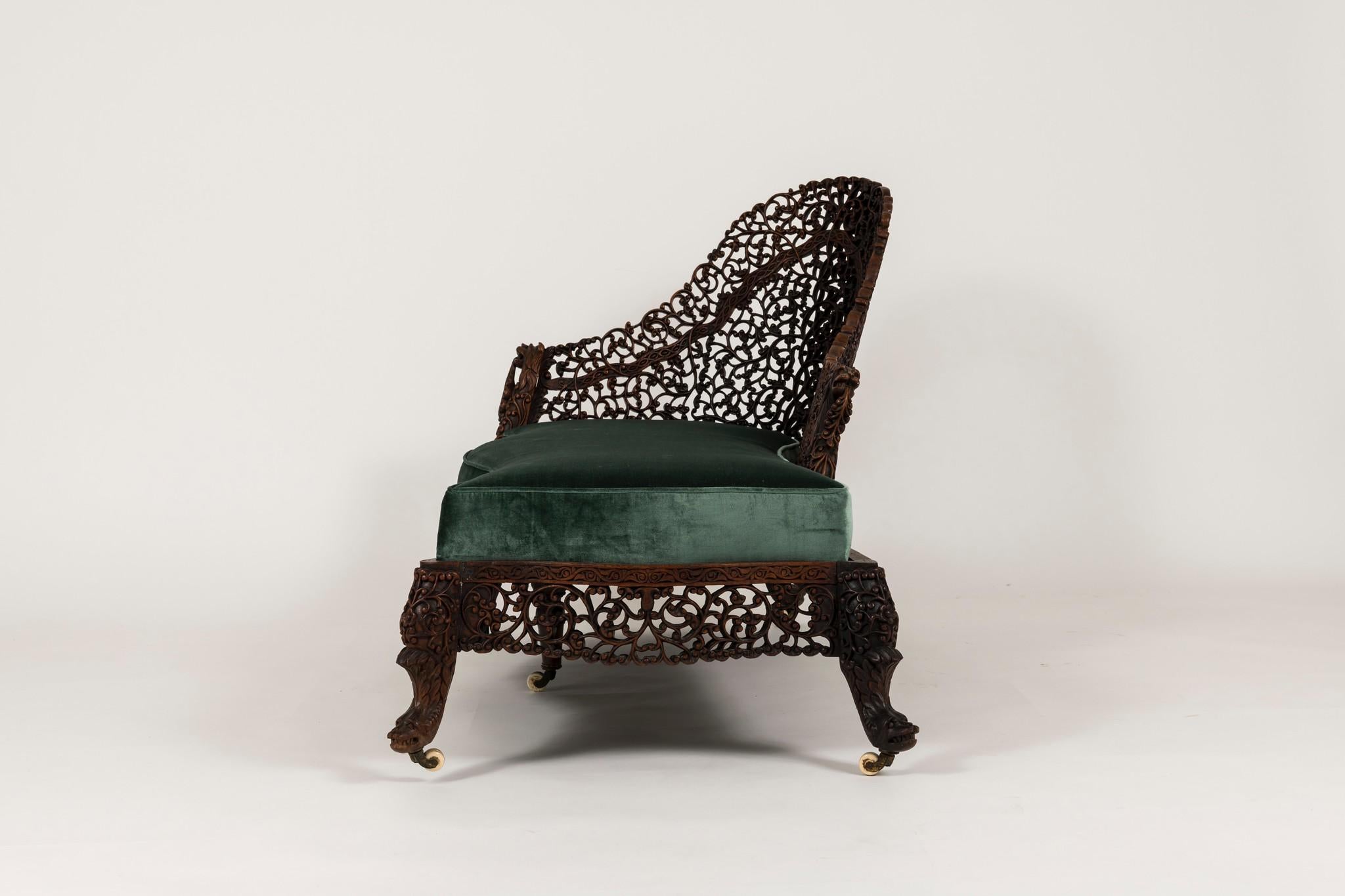 Silk 19th Century Anglo-Indian Chaise
