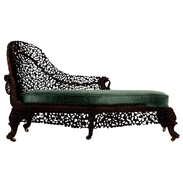 19th Century Anglo-Indian Chaise For Sale at 1stDibs | anglo indian  furniture, indian chaise lounge, antique indian furniture for sale