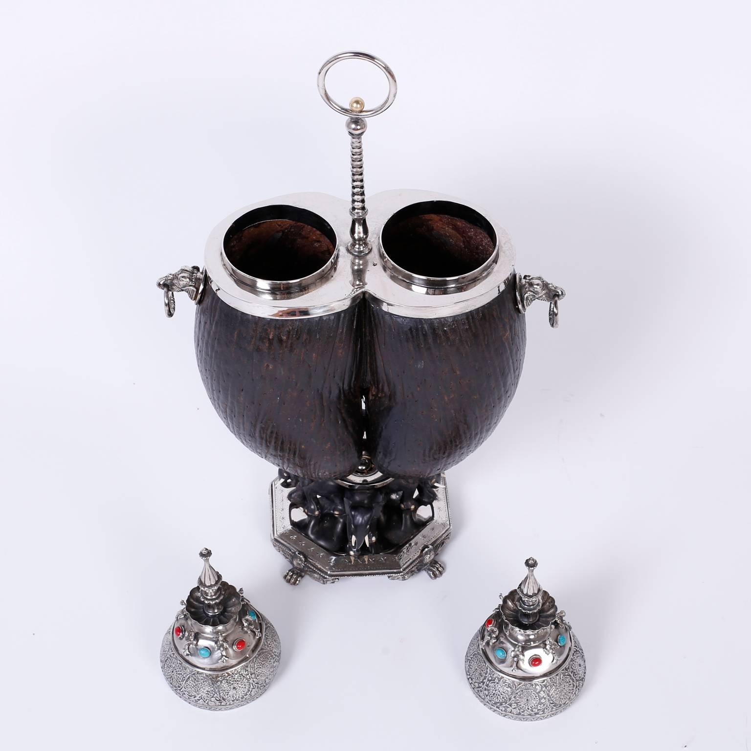 19th Century Anglo-Indian Coco de Mer Tea Caddy 2