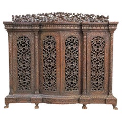 19th Century Anglo-Indian Colonial Carved Rosewood Dresser