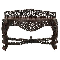 Table console anglo-indienne du 19e siècle