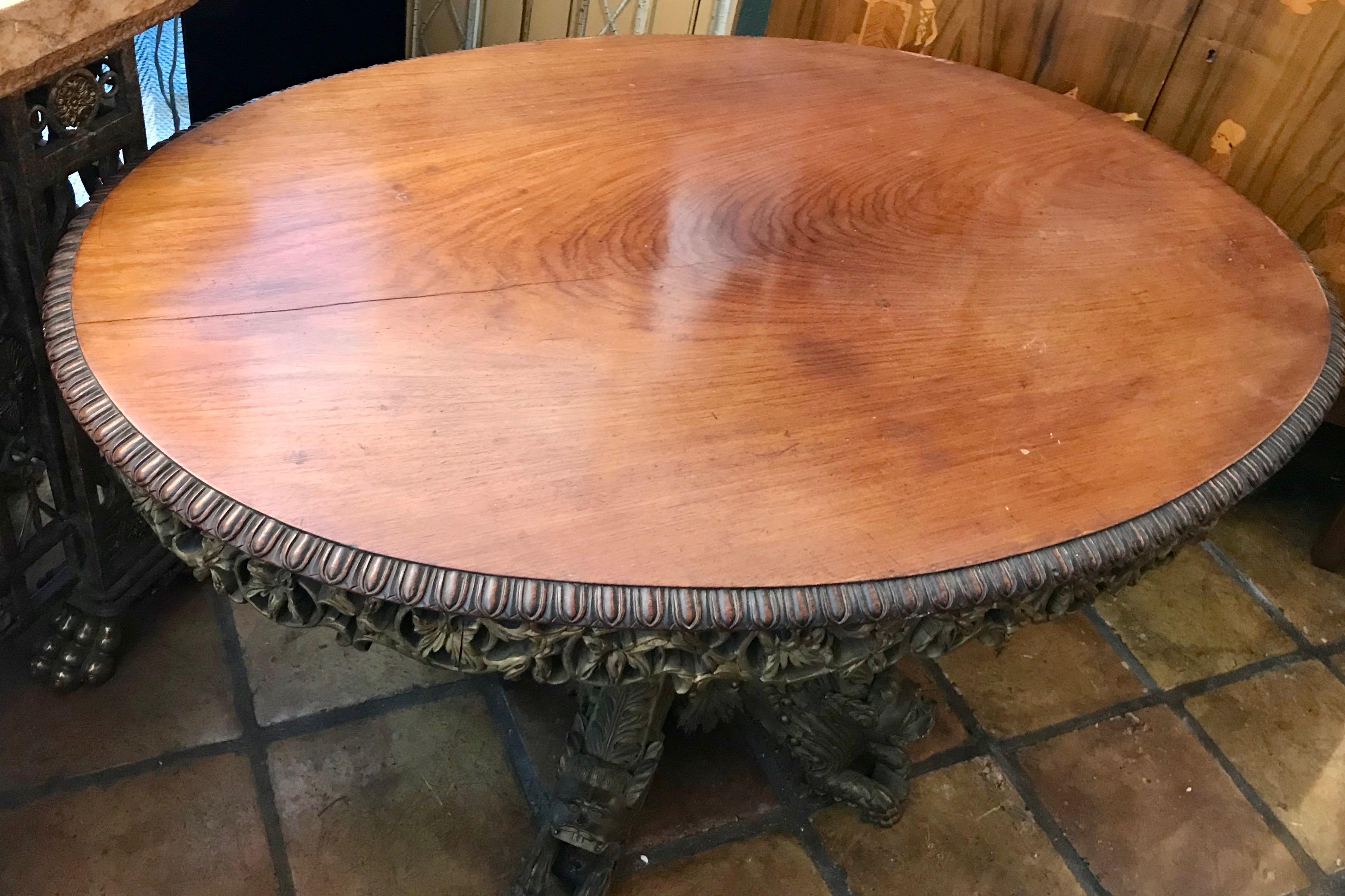 19th Century Anglo-Indian Dining / Breakfast Table For Sale 3