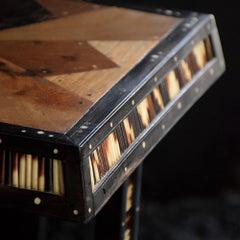 19th Century Anglo-Indian Ebonized Quill Side Table