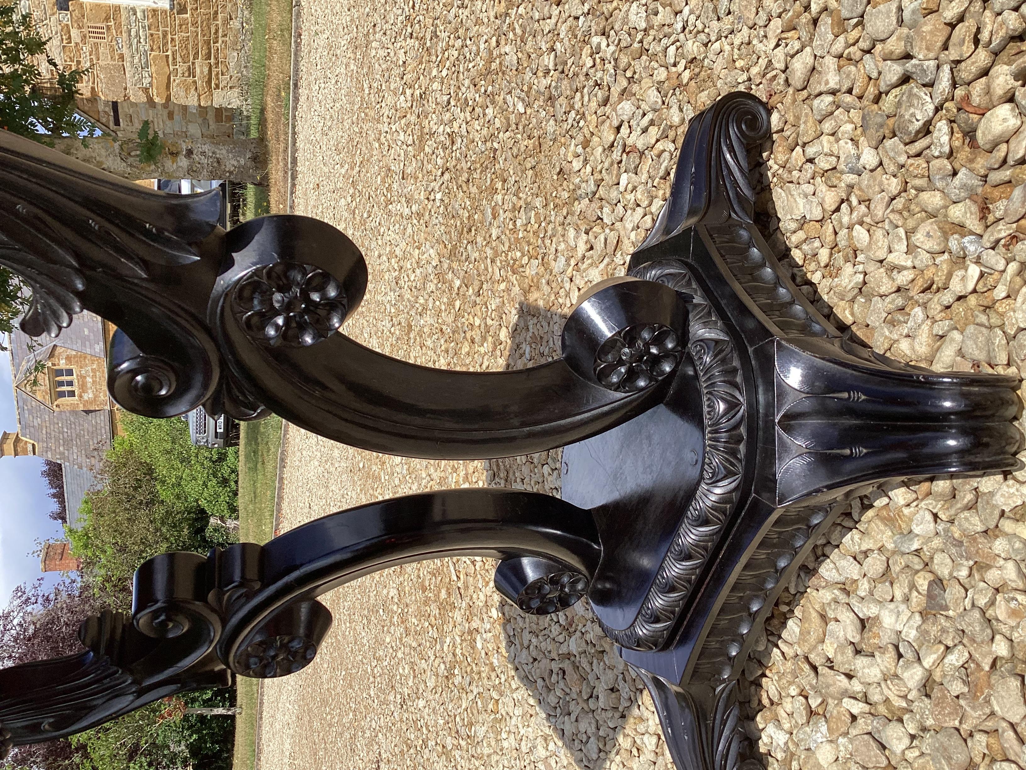 19th Century Anglo Indian Ebony Occasional Table For Sale 7