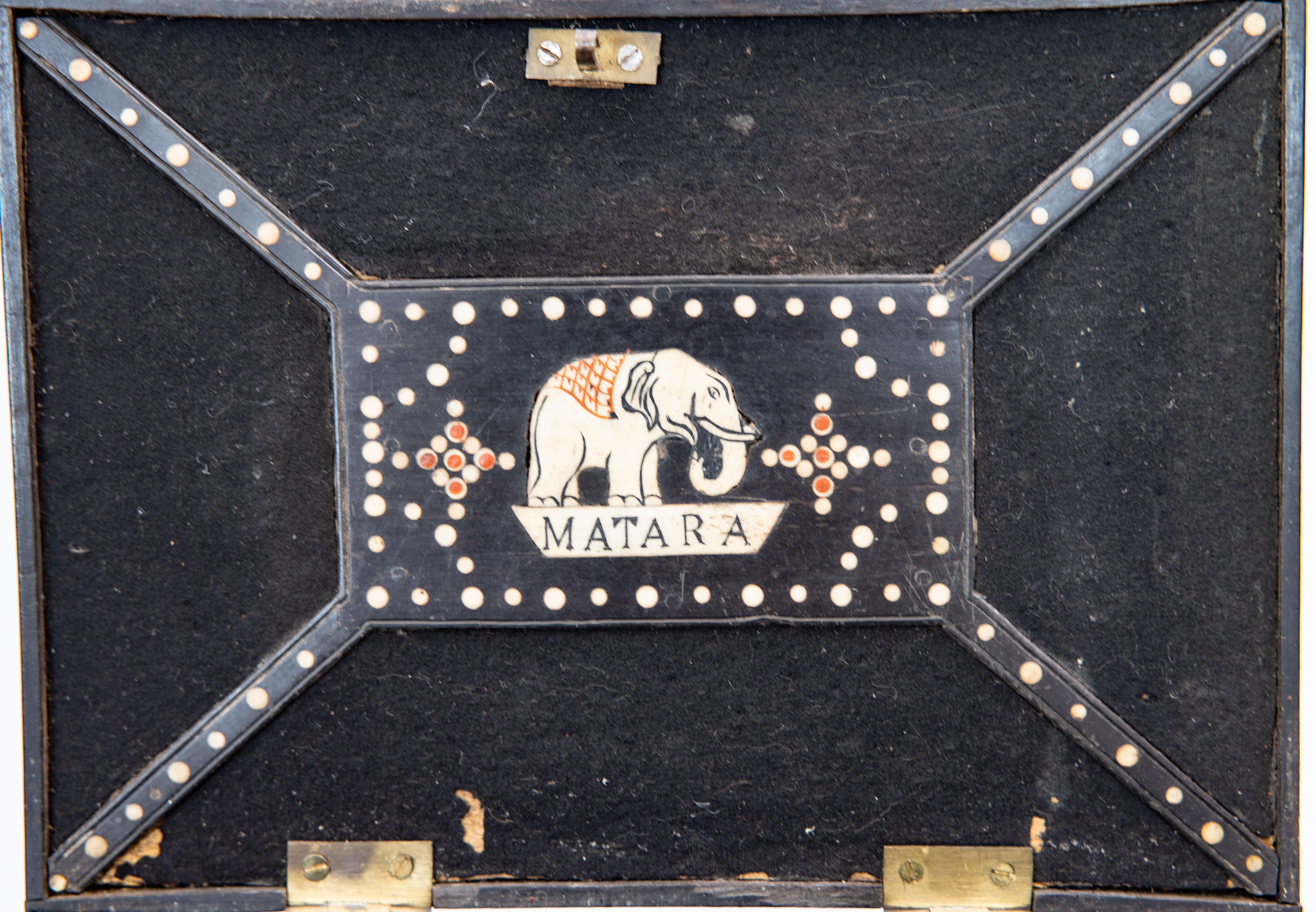 Sri Lankan 19th Century Anglo Indian Ebony & Porcupine Quill Box