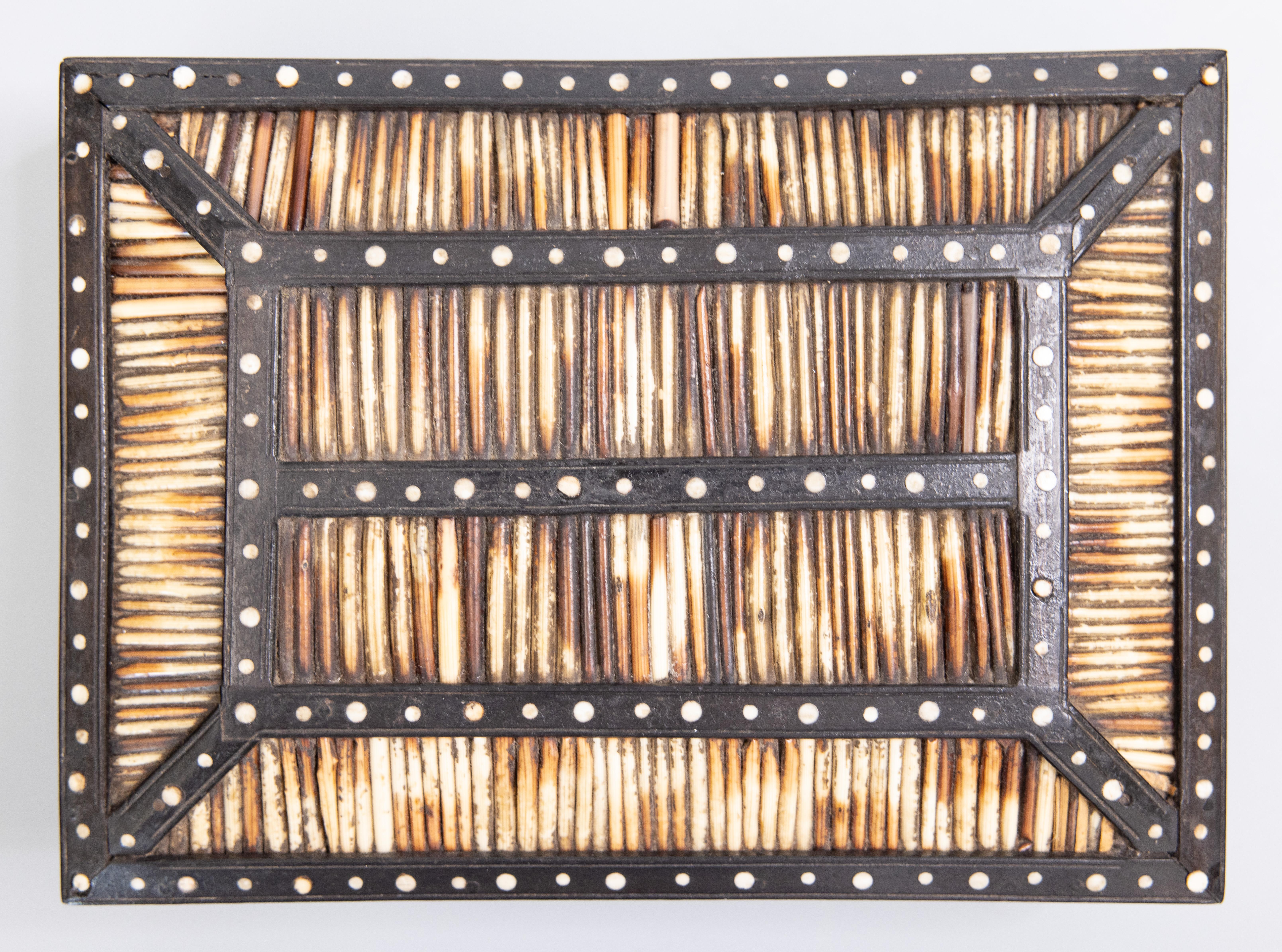 19th Century Anglo Indian Ebony & Porcupine Quill Box 2