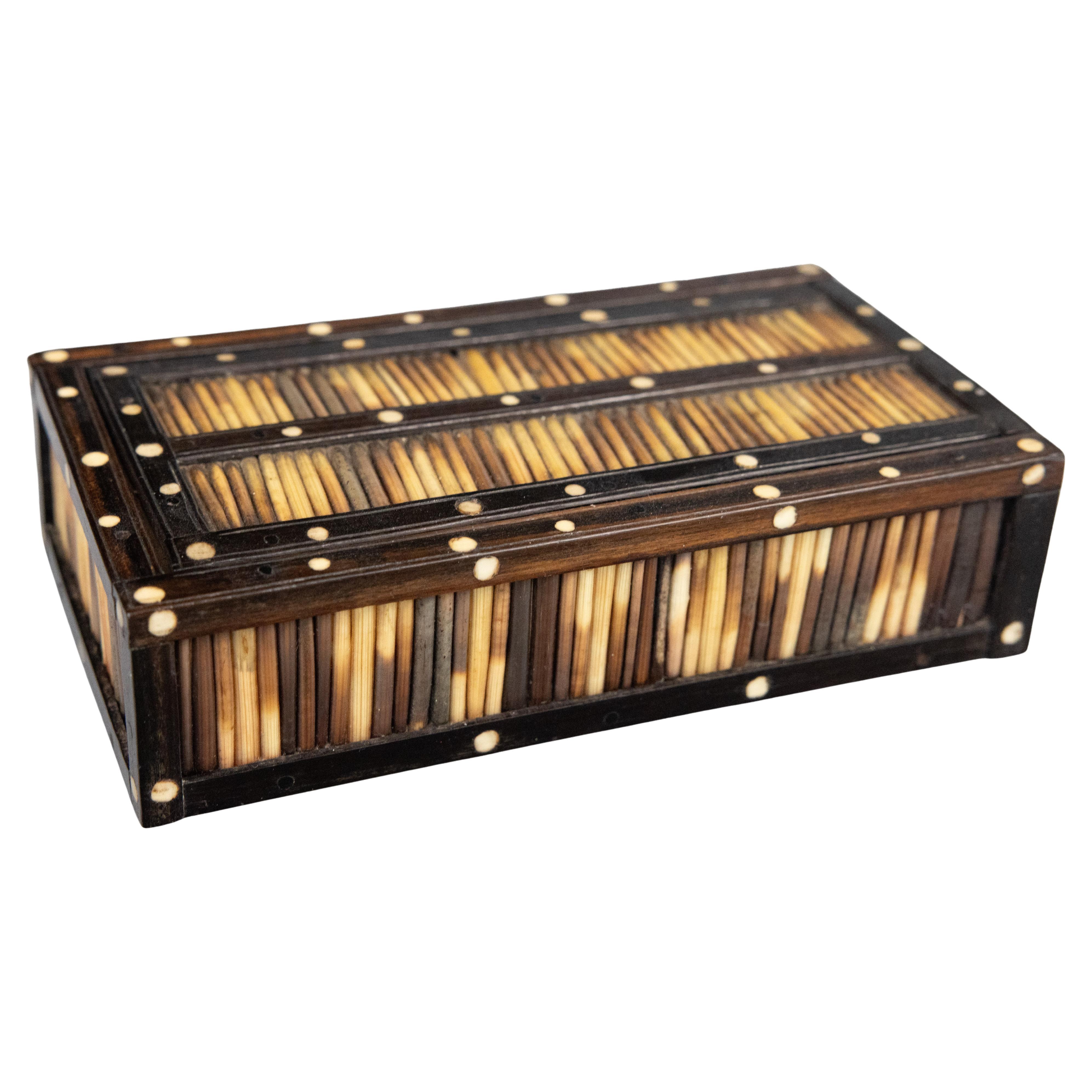 19th Century Anglo Indian Ebony & Porcupine Quill Box