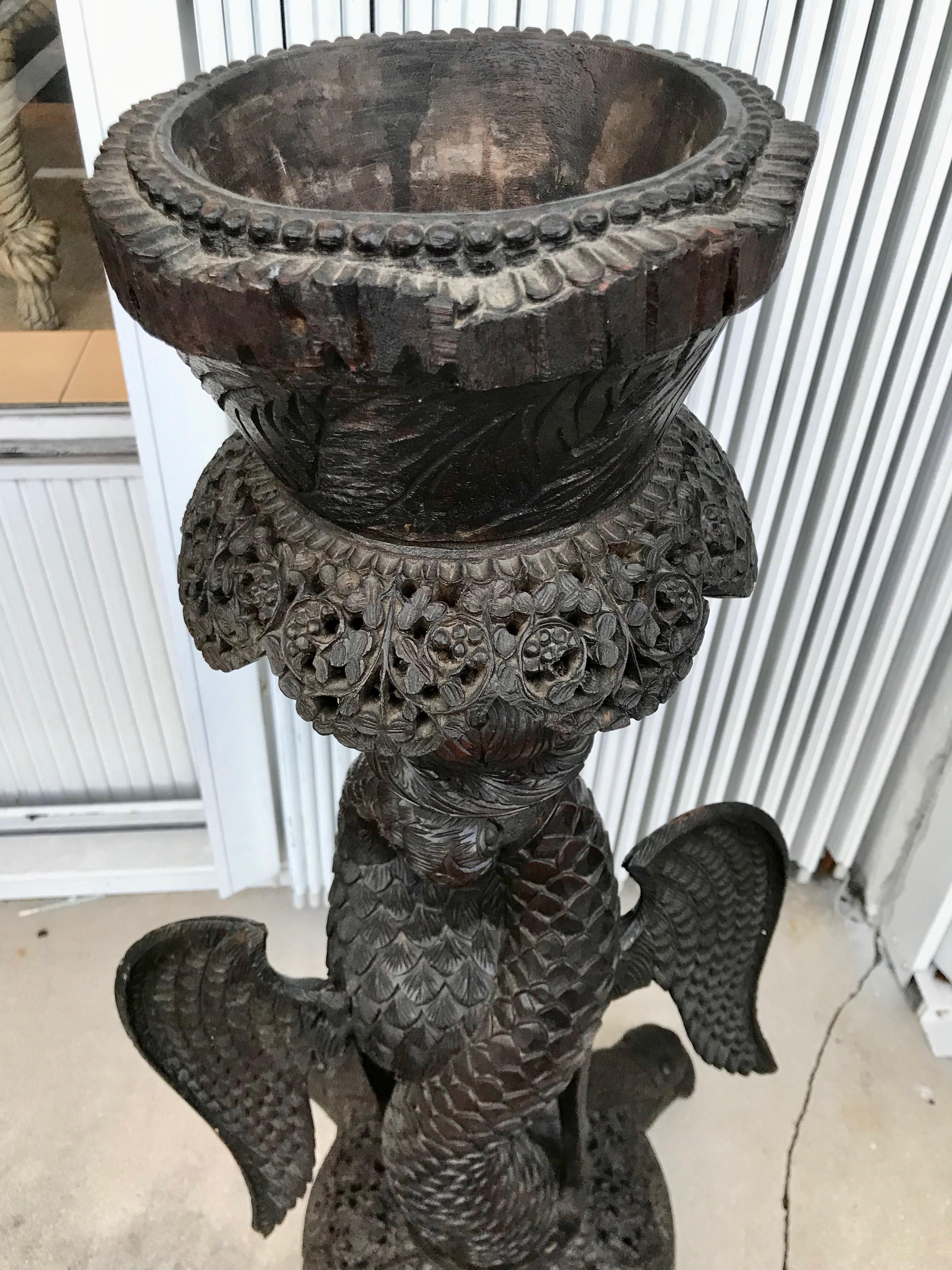 Hardwood 19th Century Anglo, Indian Fern Stand For Sale