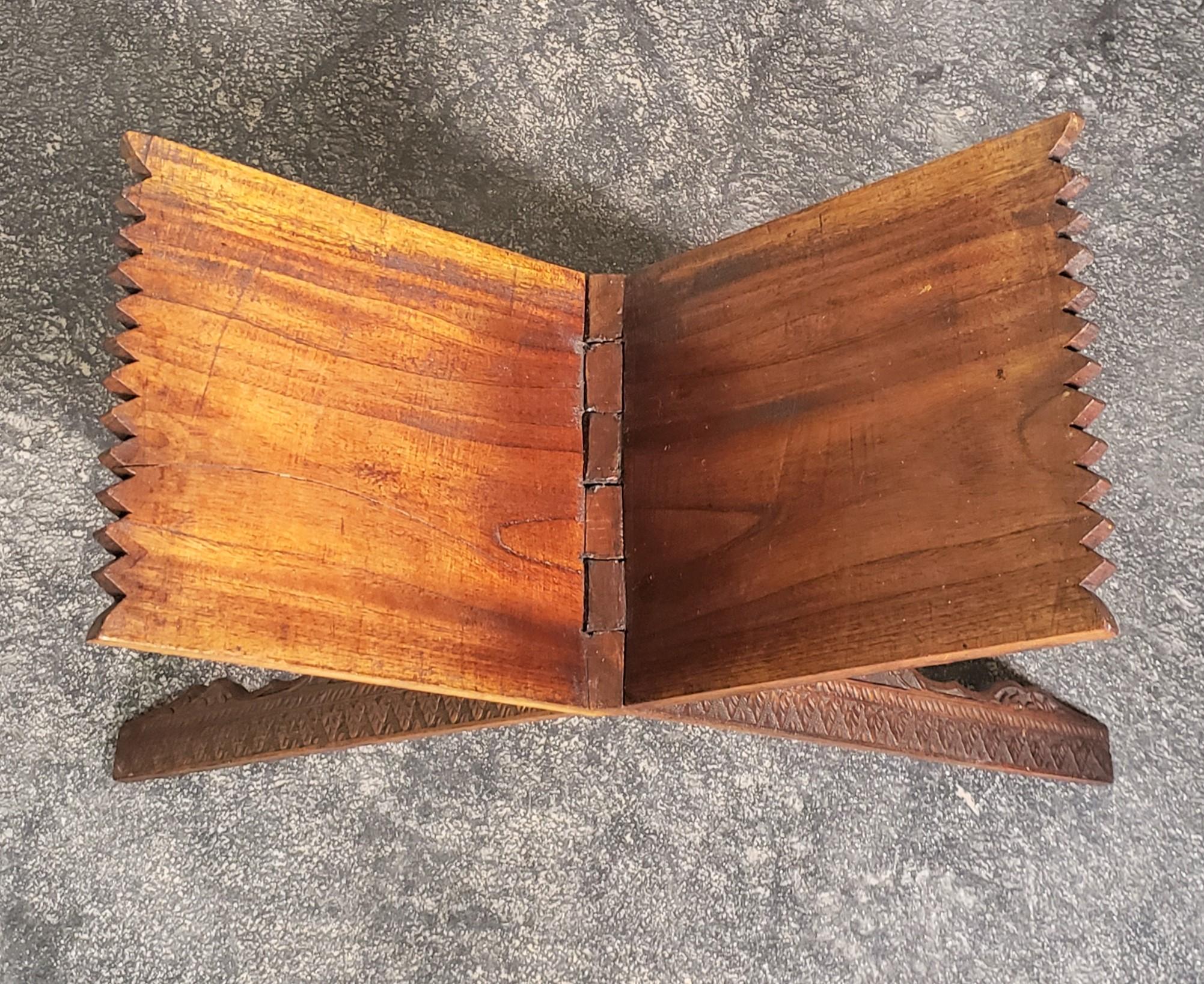 Wood 19th Century Anglo-Indian Folding Magazine or Quran Stand