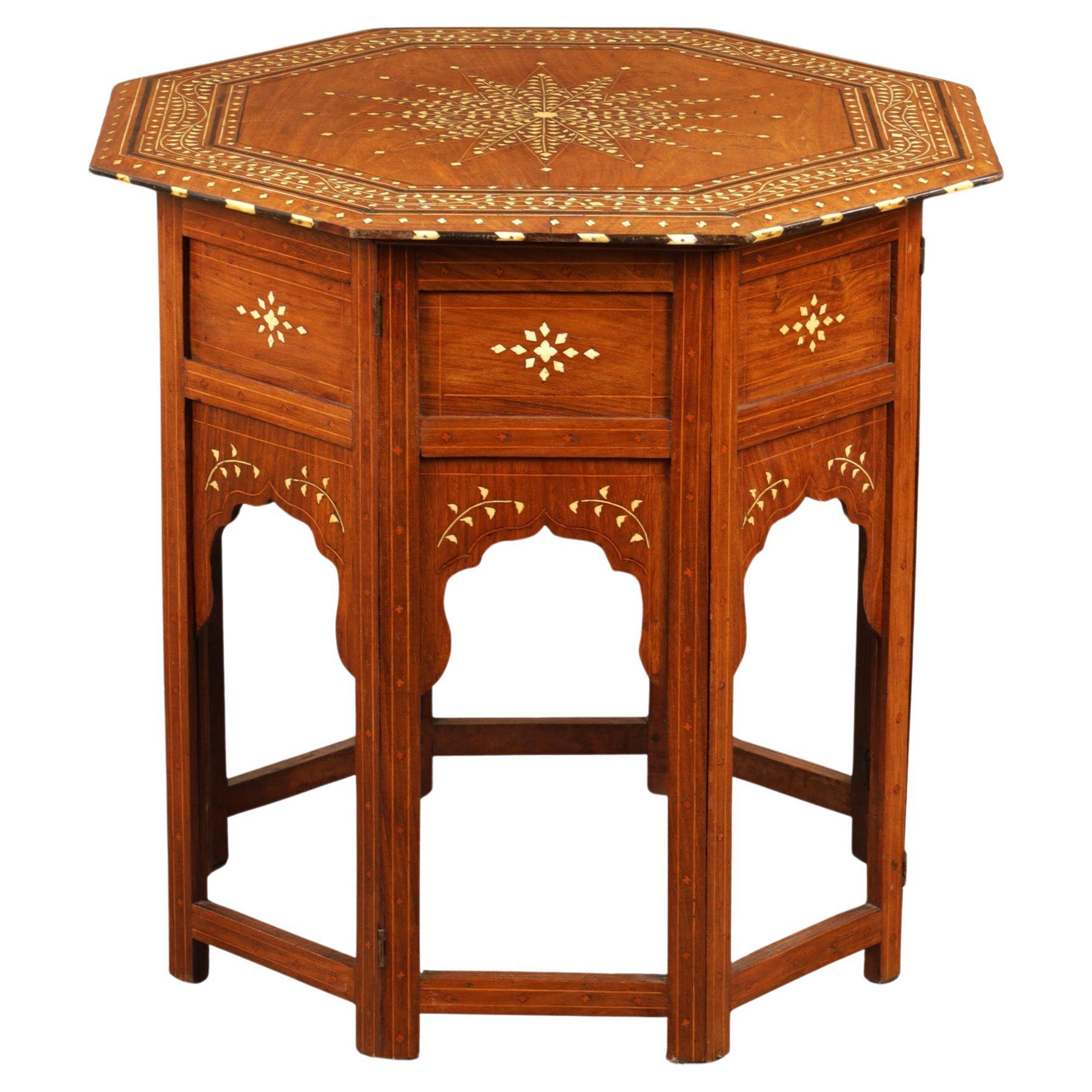 19th Century Anglo-Indian Hoshiarpur Octagonal Table For Sale