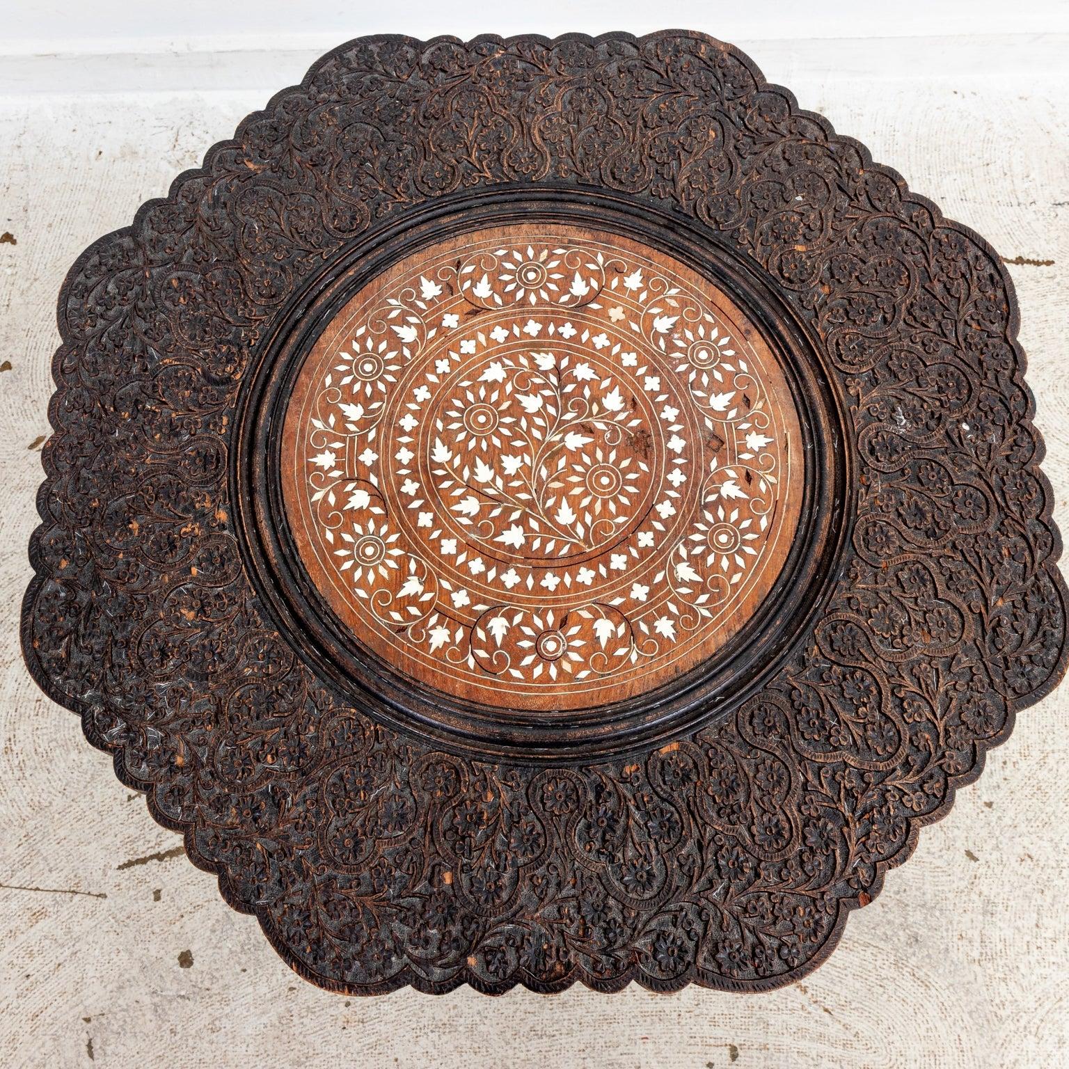 Teak 19th Century Anglo Indian Octagonal Table For Sale