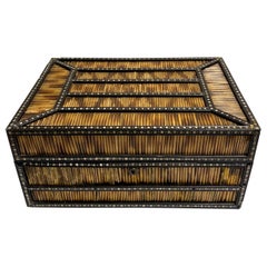 Antique 19th Century Anglo-Indian Porcupine Quill Box