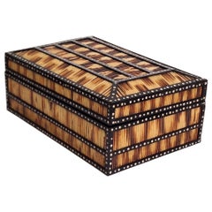 19th Century Anglo-Indian Porcupine Quill Box with Working Key