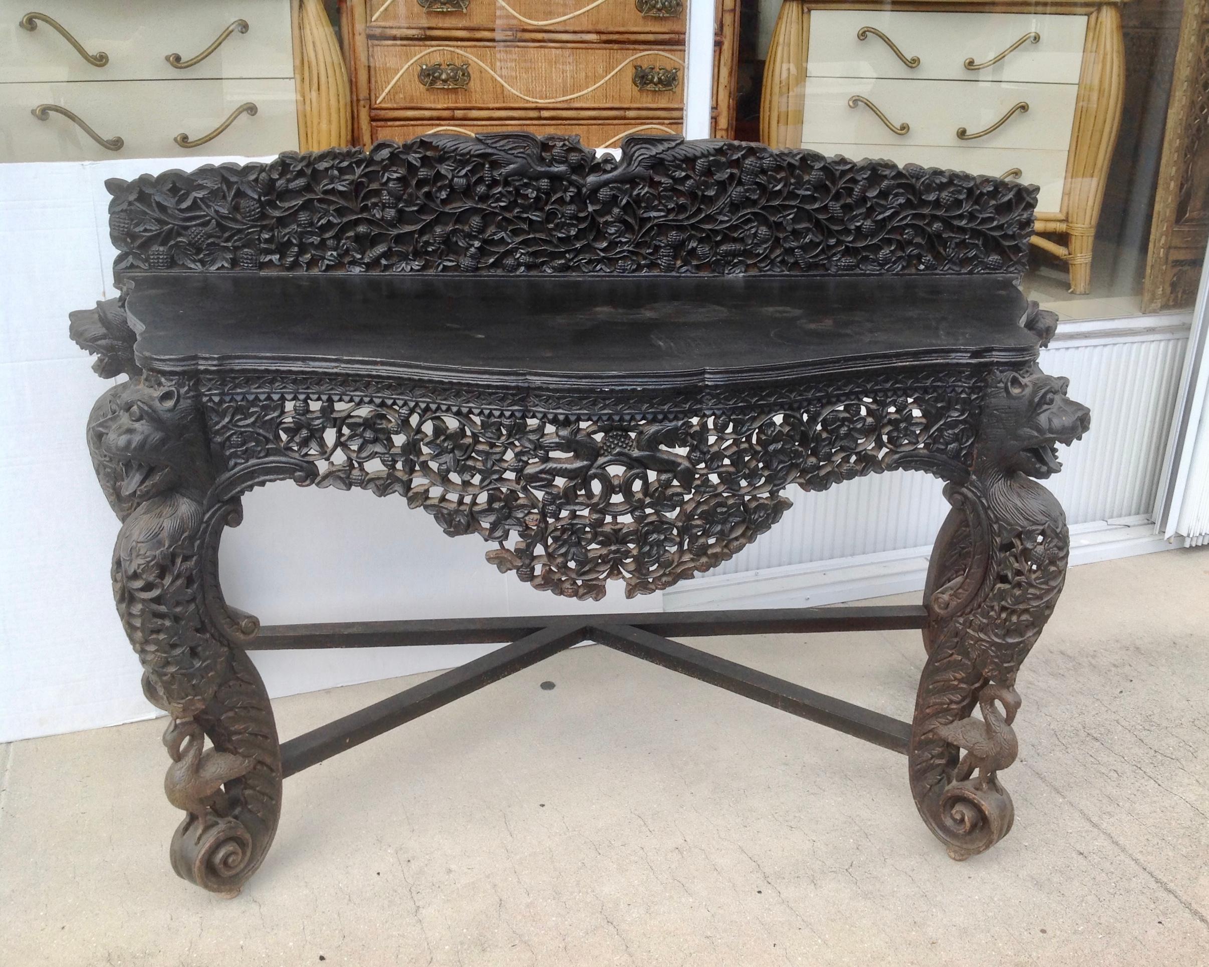 19th Century Anglo-Indian Server / Console In Good Condition In West Palm Beach, FL