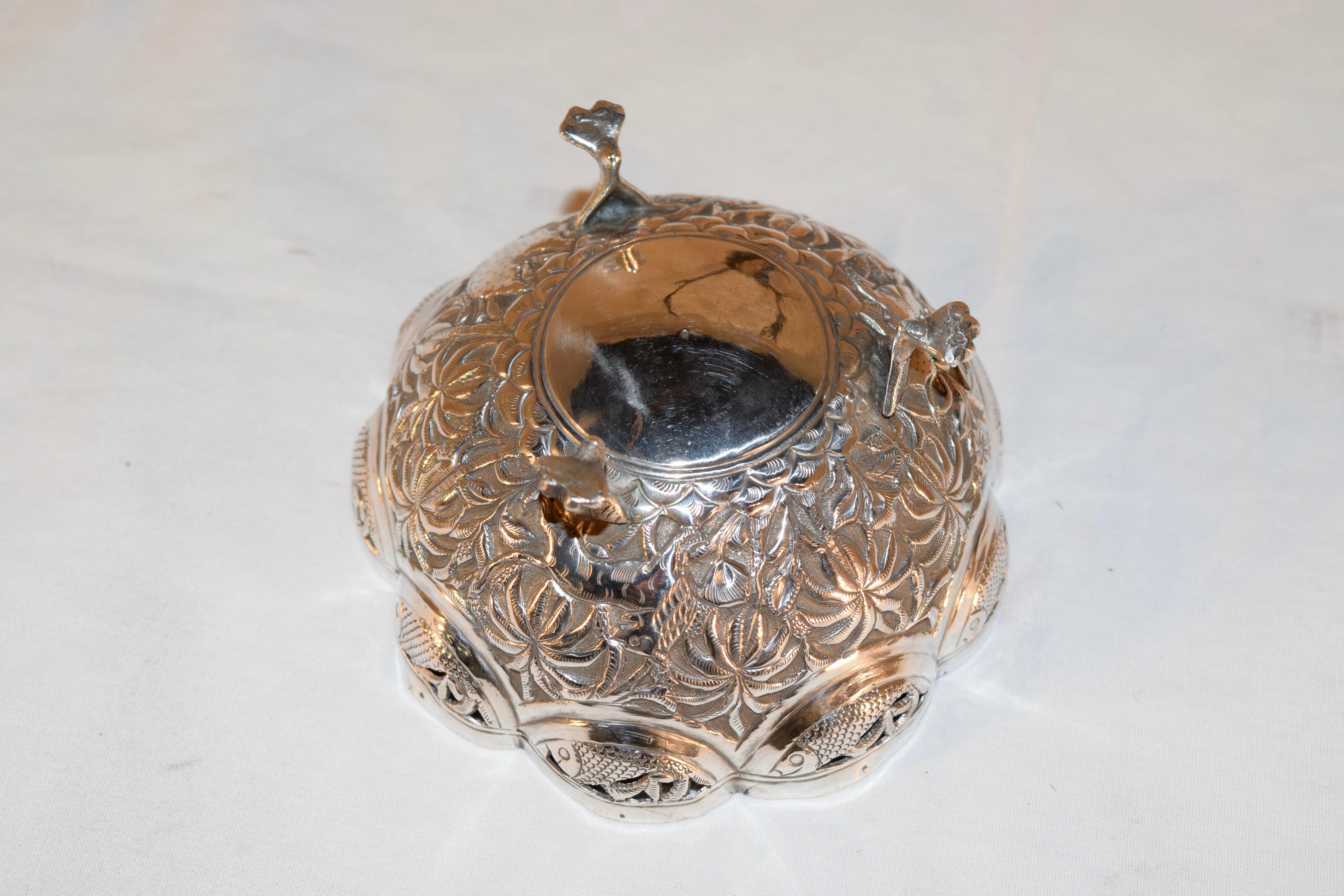 19th Century Anglo-Indian silver Bowl In Good Condition In High Point, NC