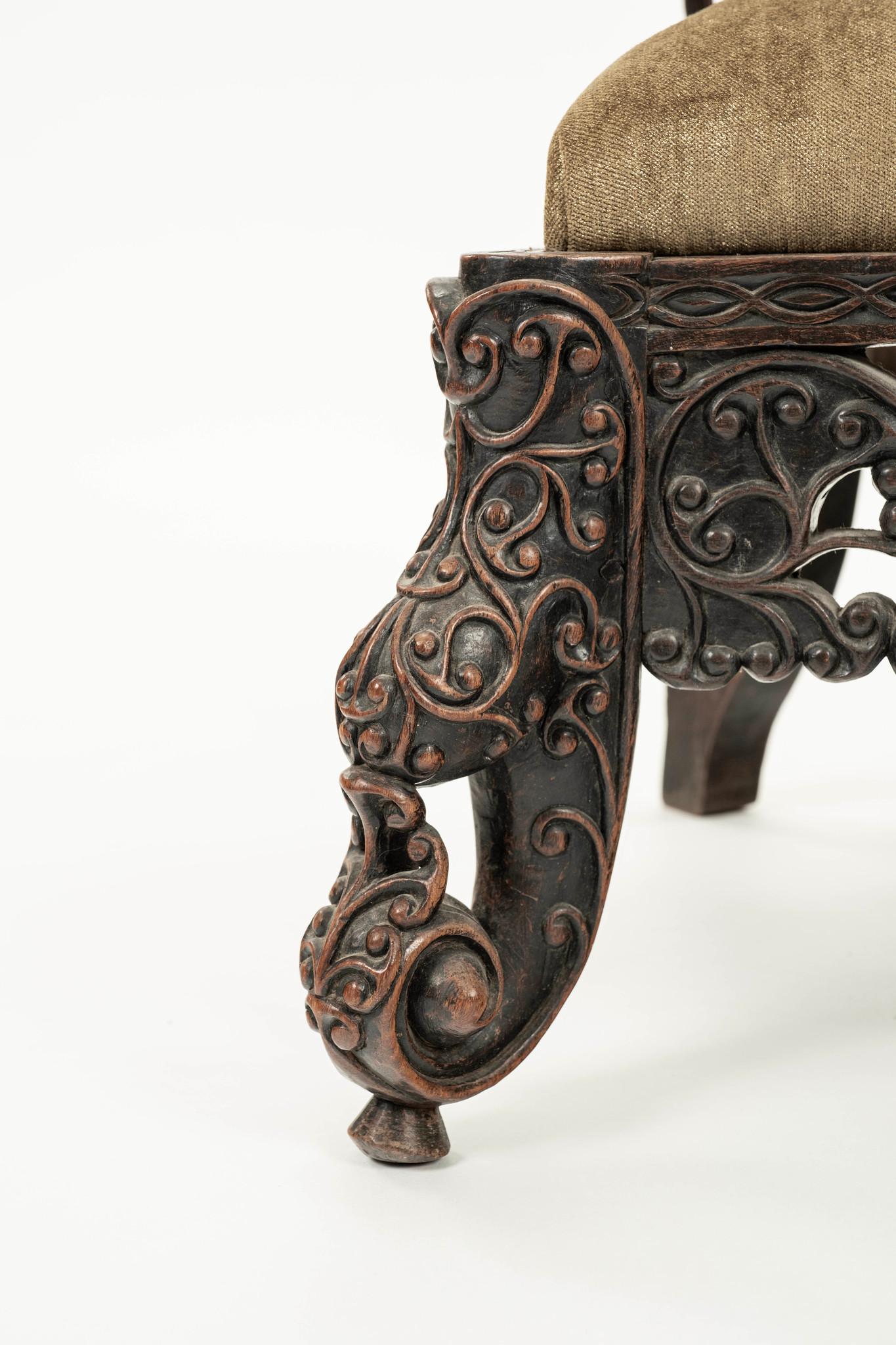 Sedia Slipper anglo-indiana del XIX secolo in vendita 6