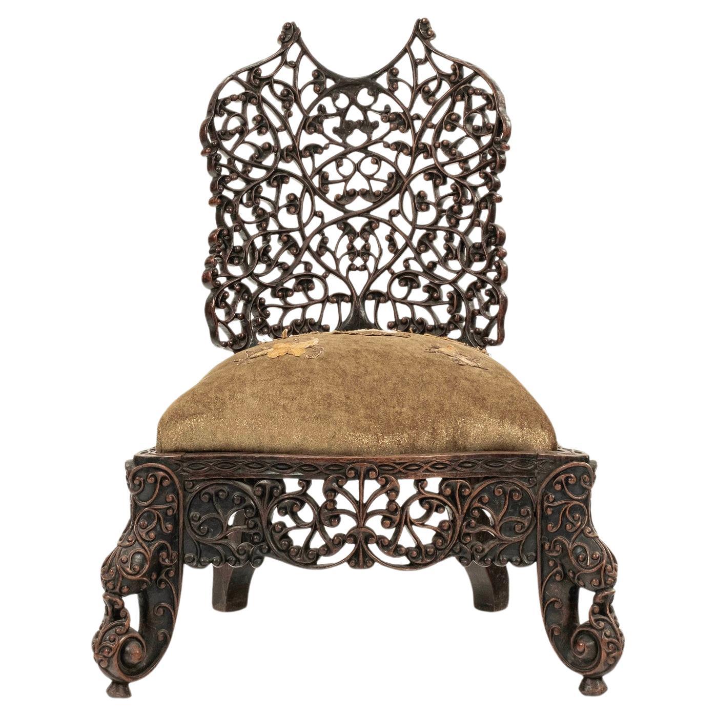19th Century Anglo-Indian Slipper Chair