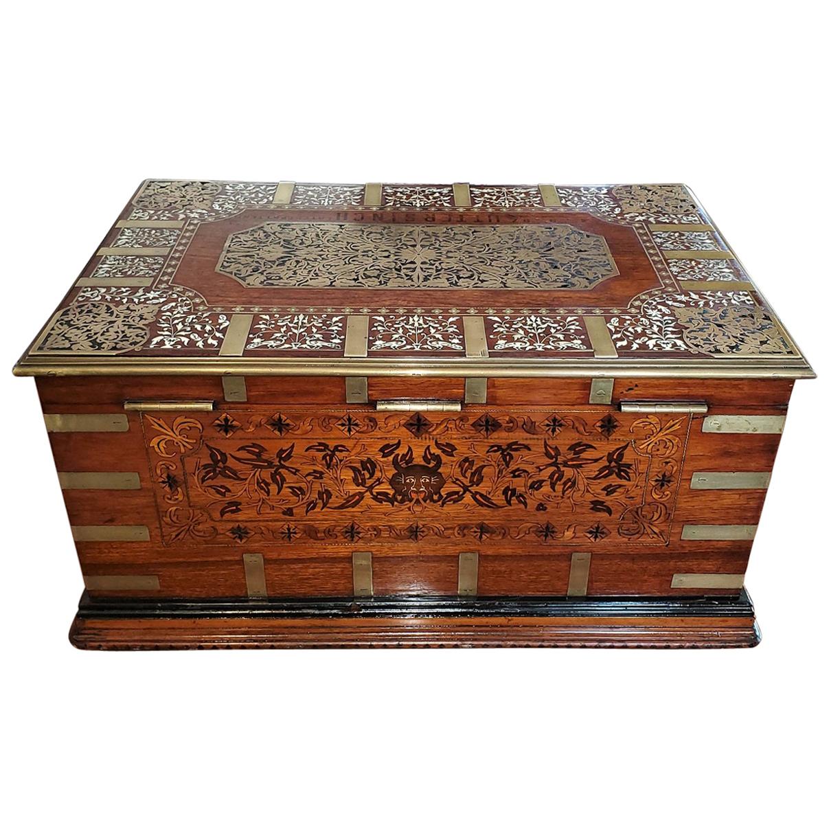 19th Century Anglo Indian Stationery Campaign Chest, Outstanding