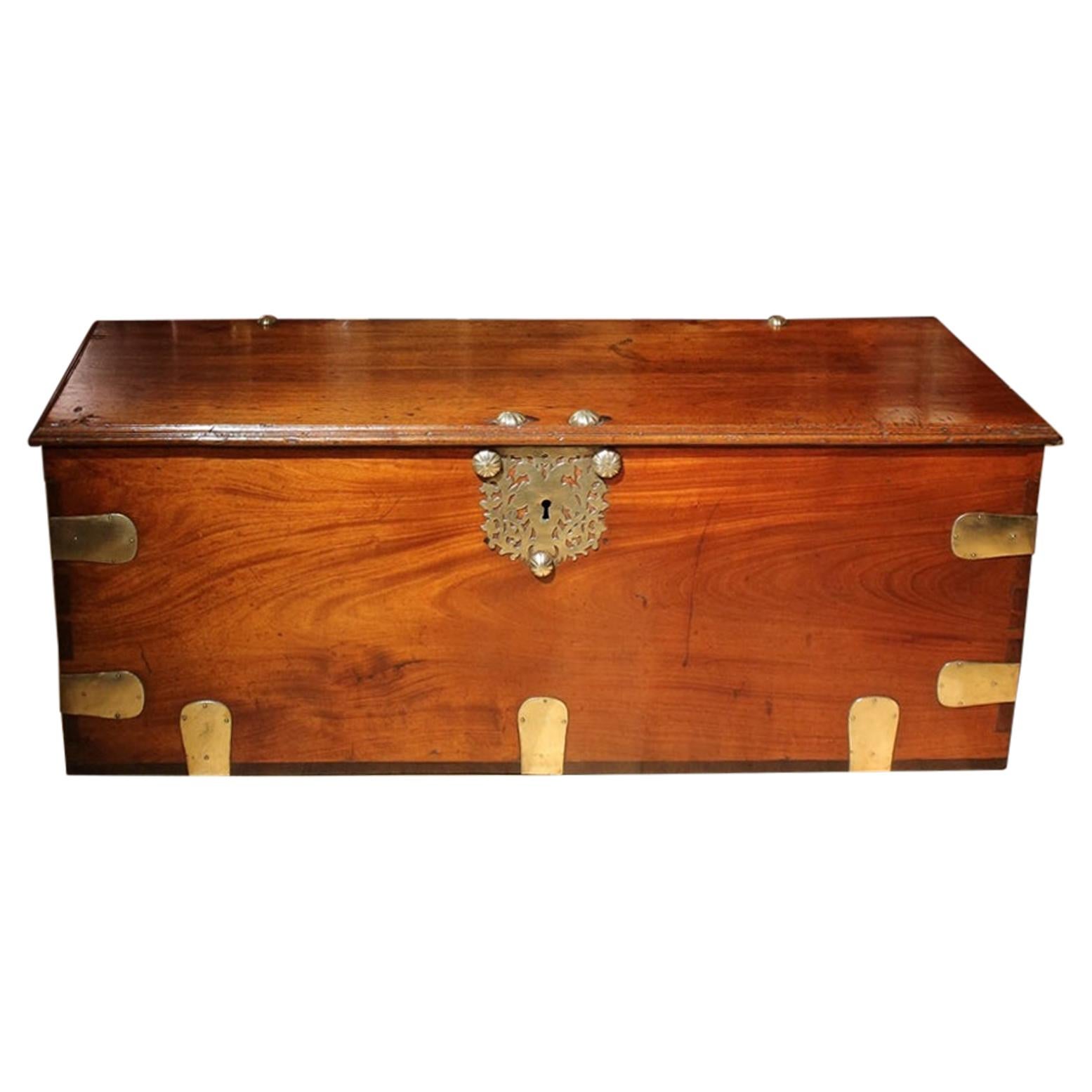 19th Century Anglo Indian Teak Box