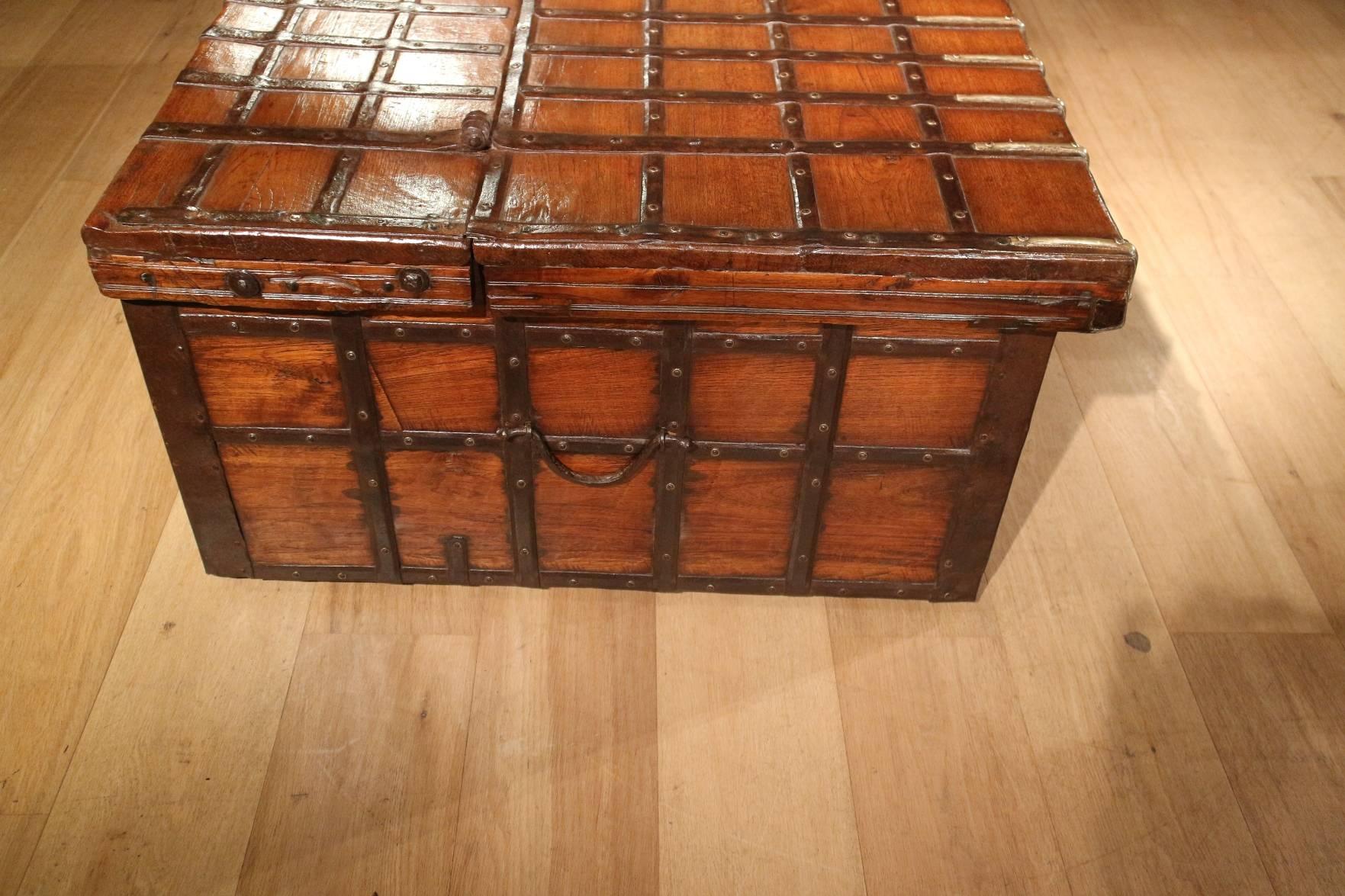 19th Century Anglo-Indian Teak Wood Box or Coffee Table 7