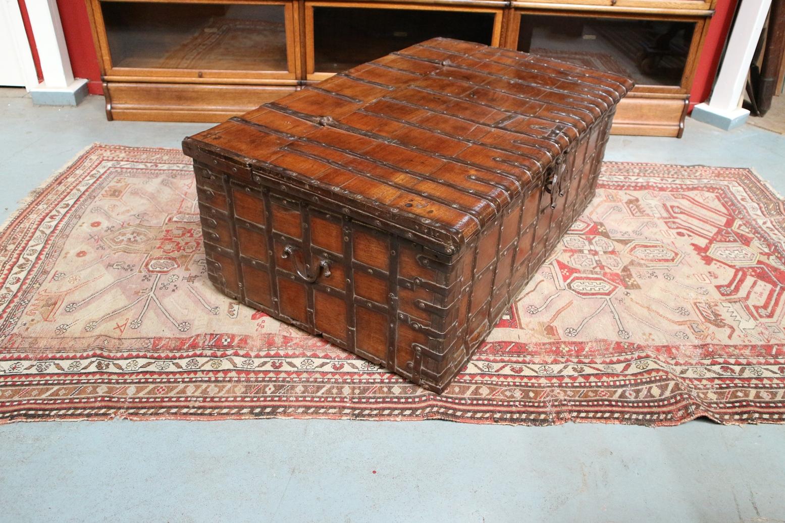 British Colonial 19th Century Anglo-Indian Teakwood Box or Coffee Table