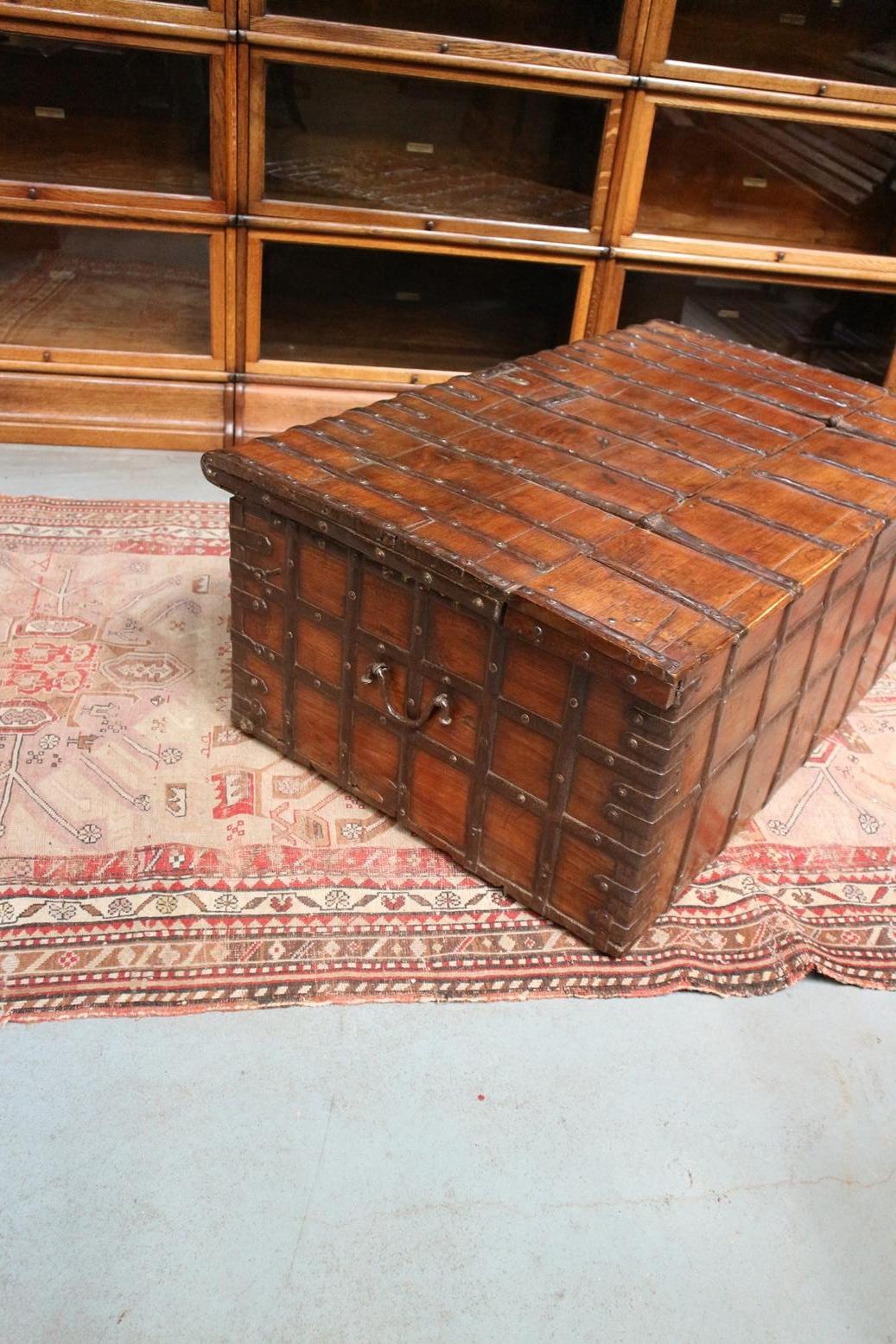 British Indian Ocean Territory 19th Century Anglo-Indian Teakwood Box or Coffee Table