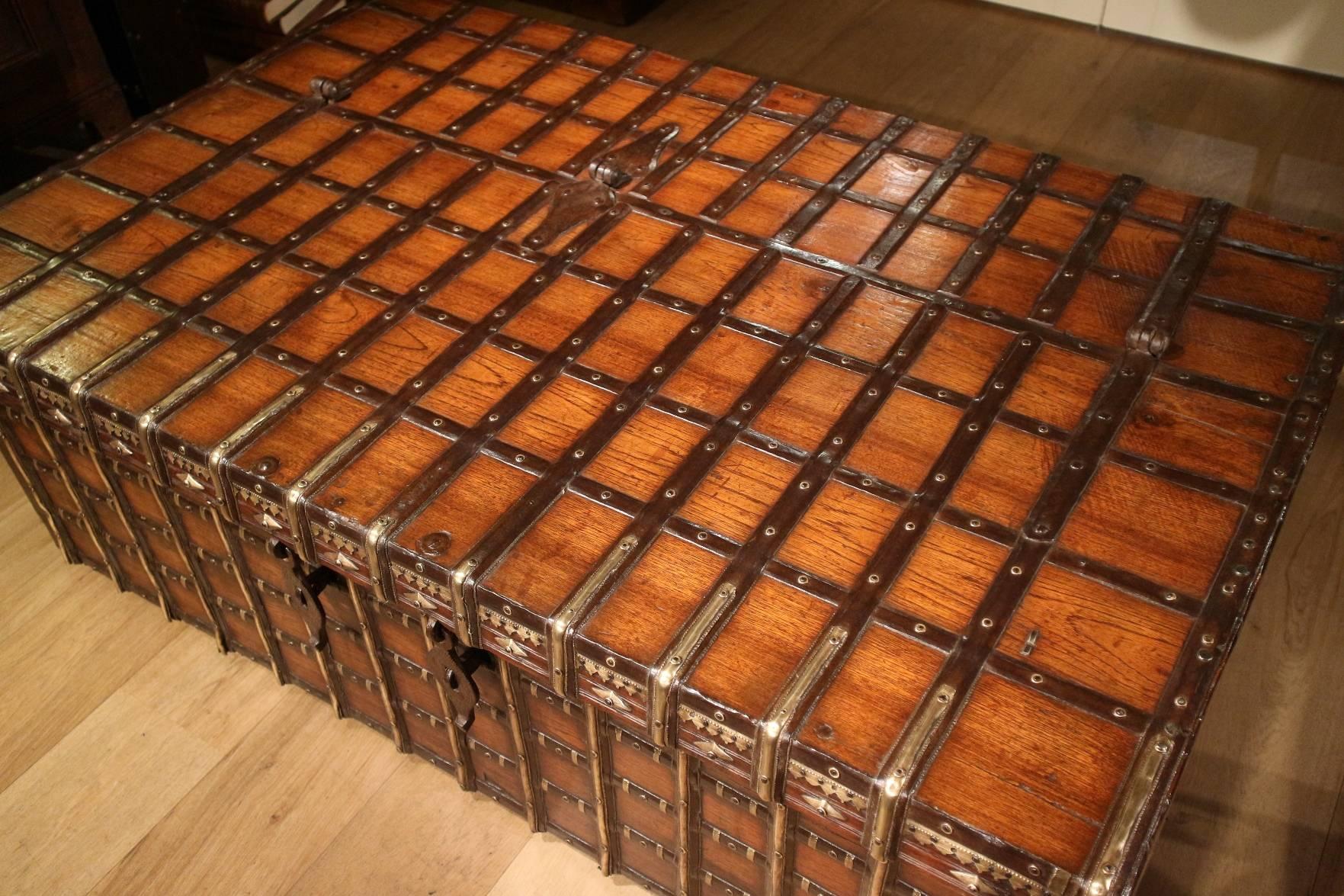 19th Century Anglo-Indian Teak Wood Box or Coffee Table 4
