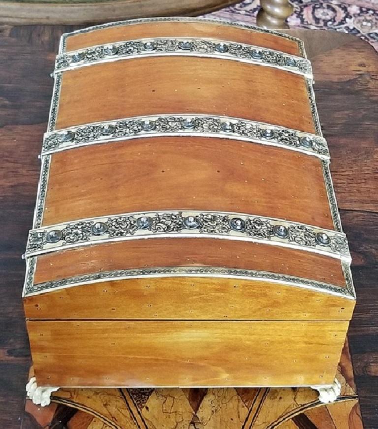 Hand-Crafted 19th Century Anglo-Indian Vizagapatam Ladies Jewelry Casket or Necessaire
