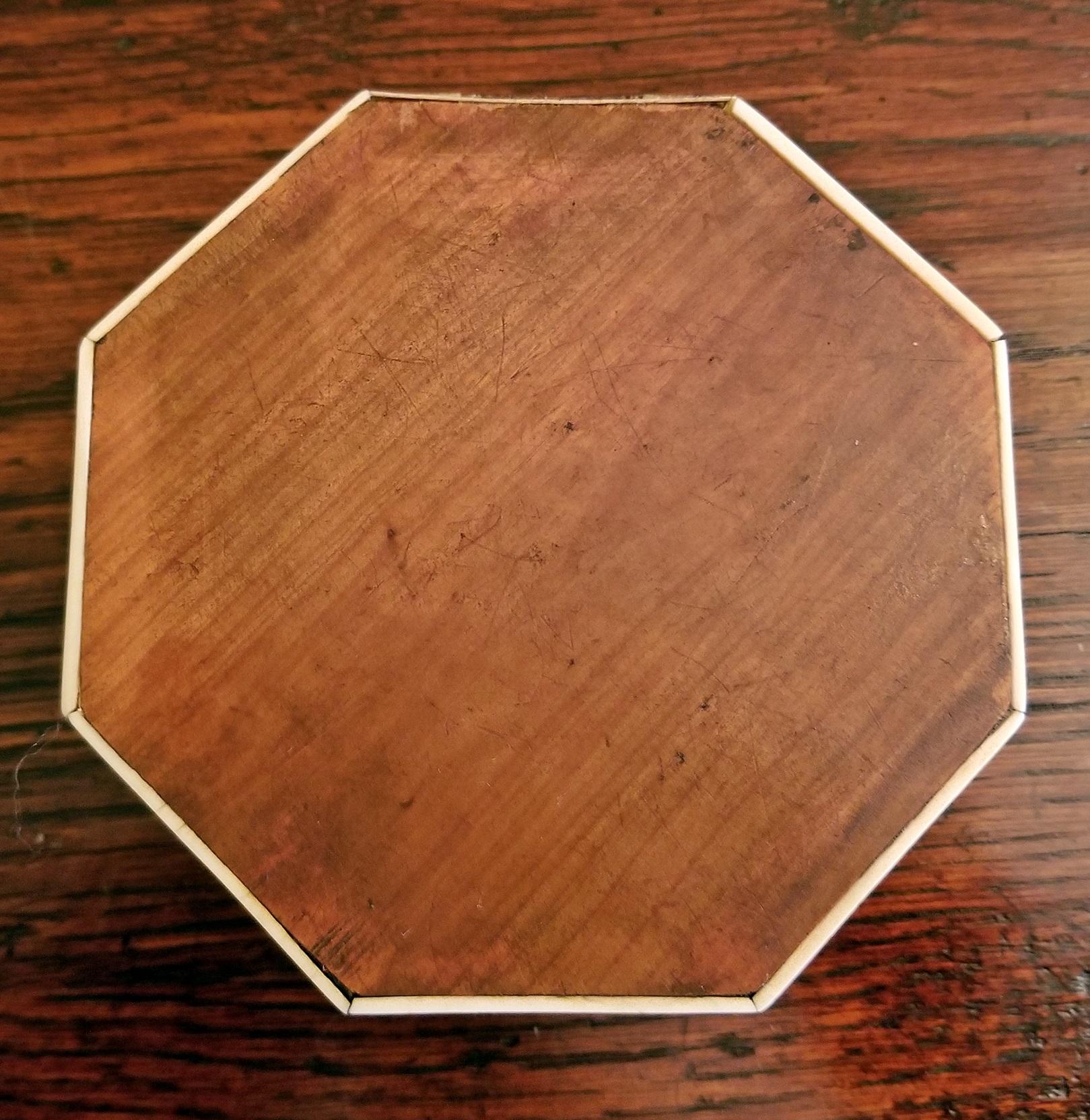 19th Century Anglo Indian Vizagapatam Octagonal Sunburst Box In Good Condition In Dallas, TX