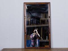 19th Century Anglo-Indian Walnut Mirror with Rope Carved Frame