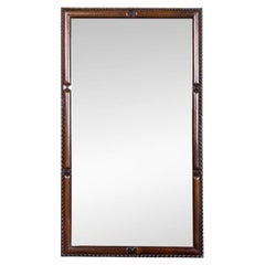 19th Century Anglo-Indian Walnut Mirror with Rope Carved Frame