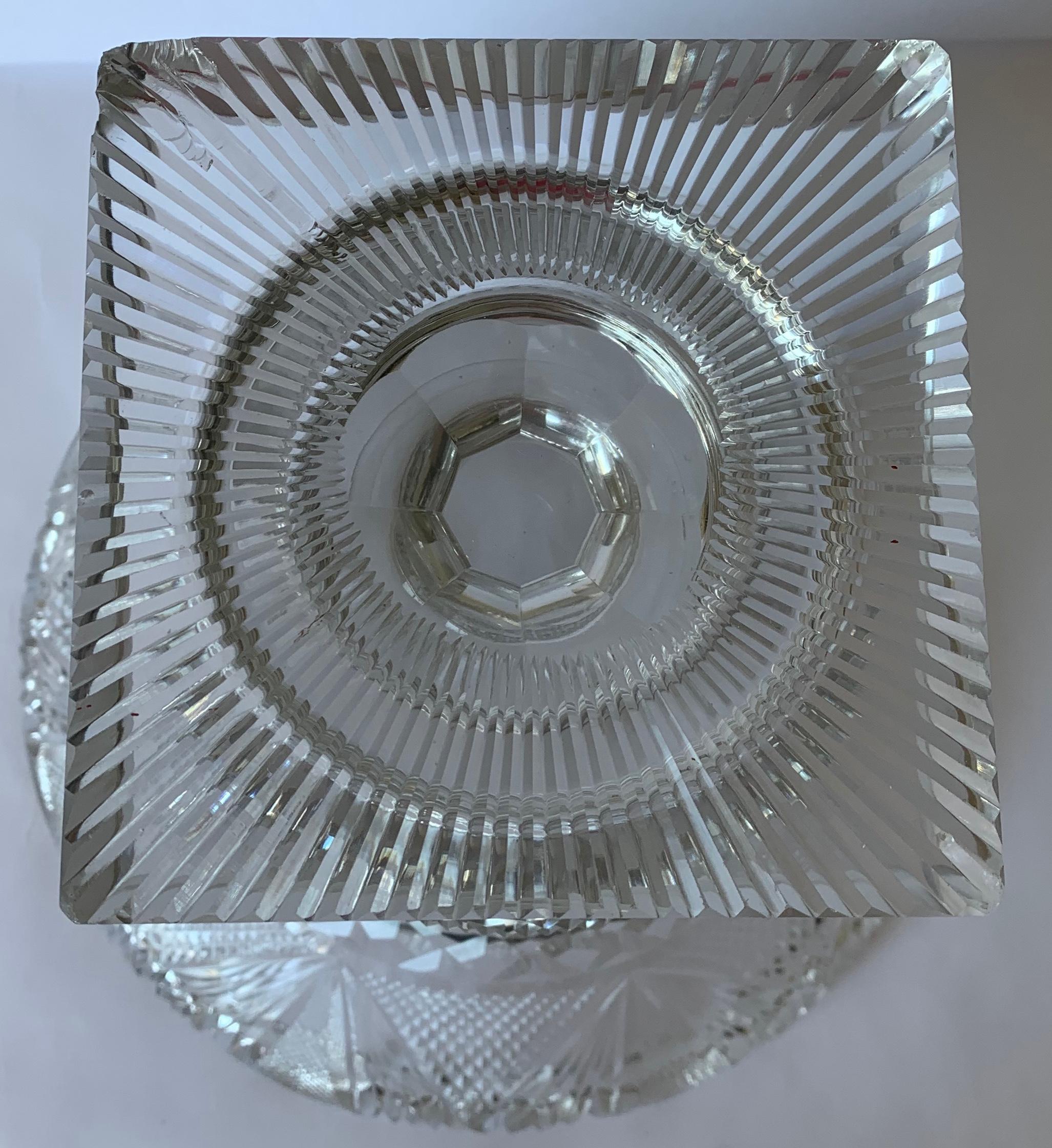 19th Century Anglo-Irish Cut Crystal Footed Bowl For Sale 2