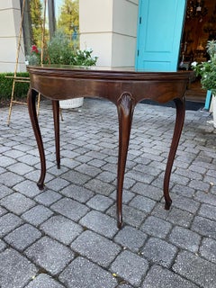 19th Century Anglo-Irish Mahogany Demilune Game Table